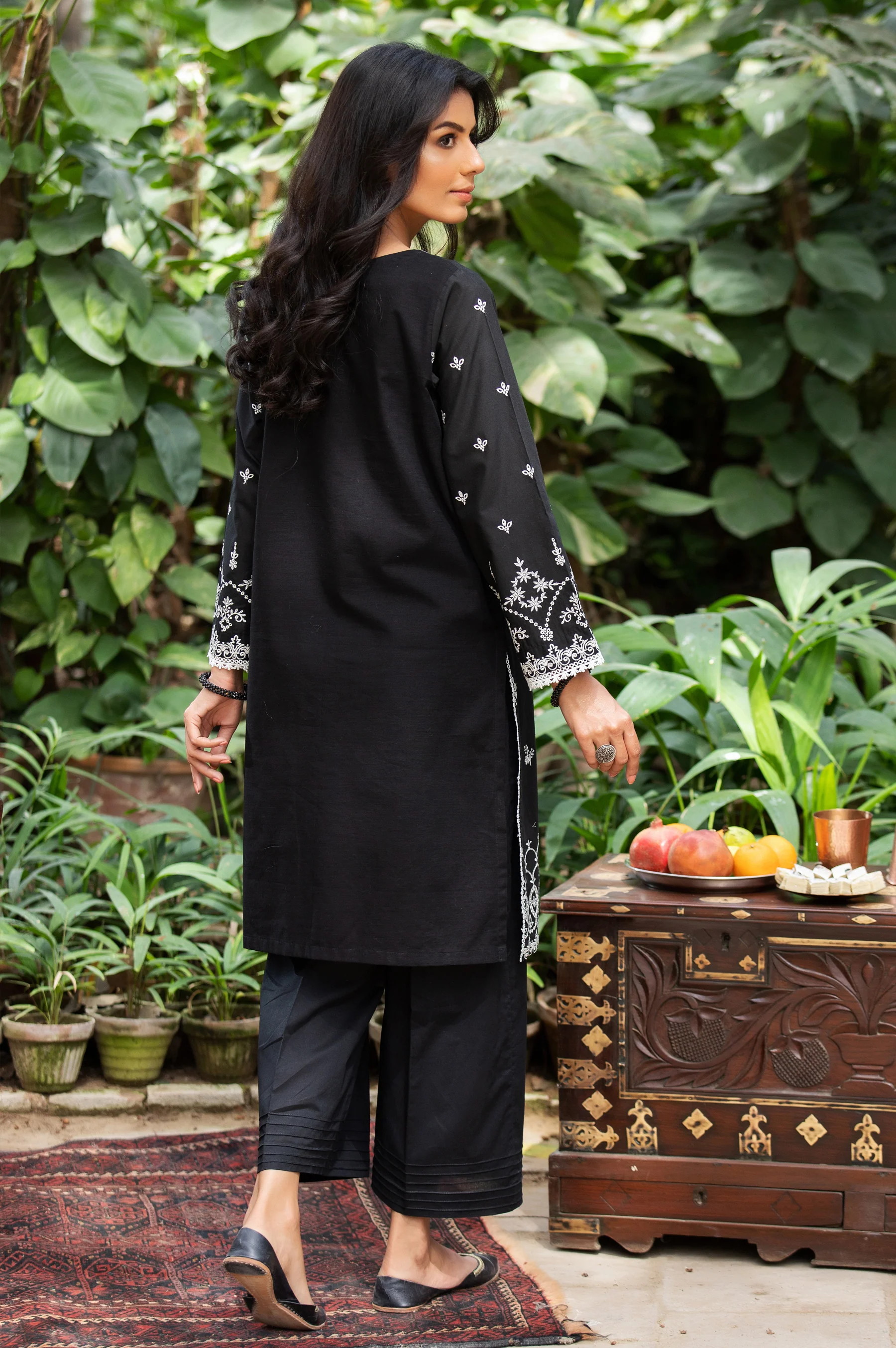 Stitched 1 Piece Chikankari Cambric Shirt - Image 2