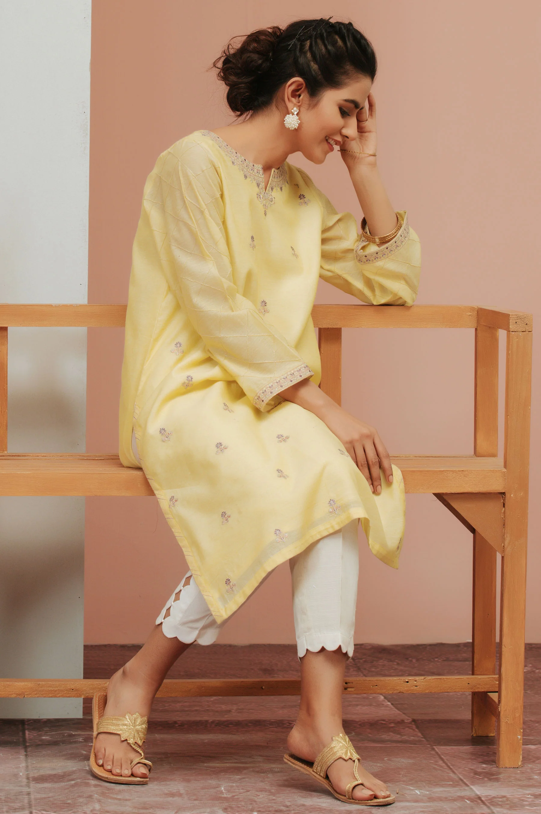 Stitched 1 Piece Cotton Staple Embroidered Shirt - Image 5