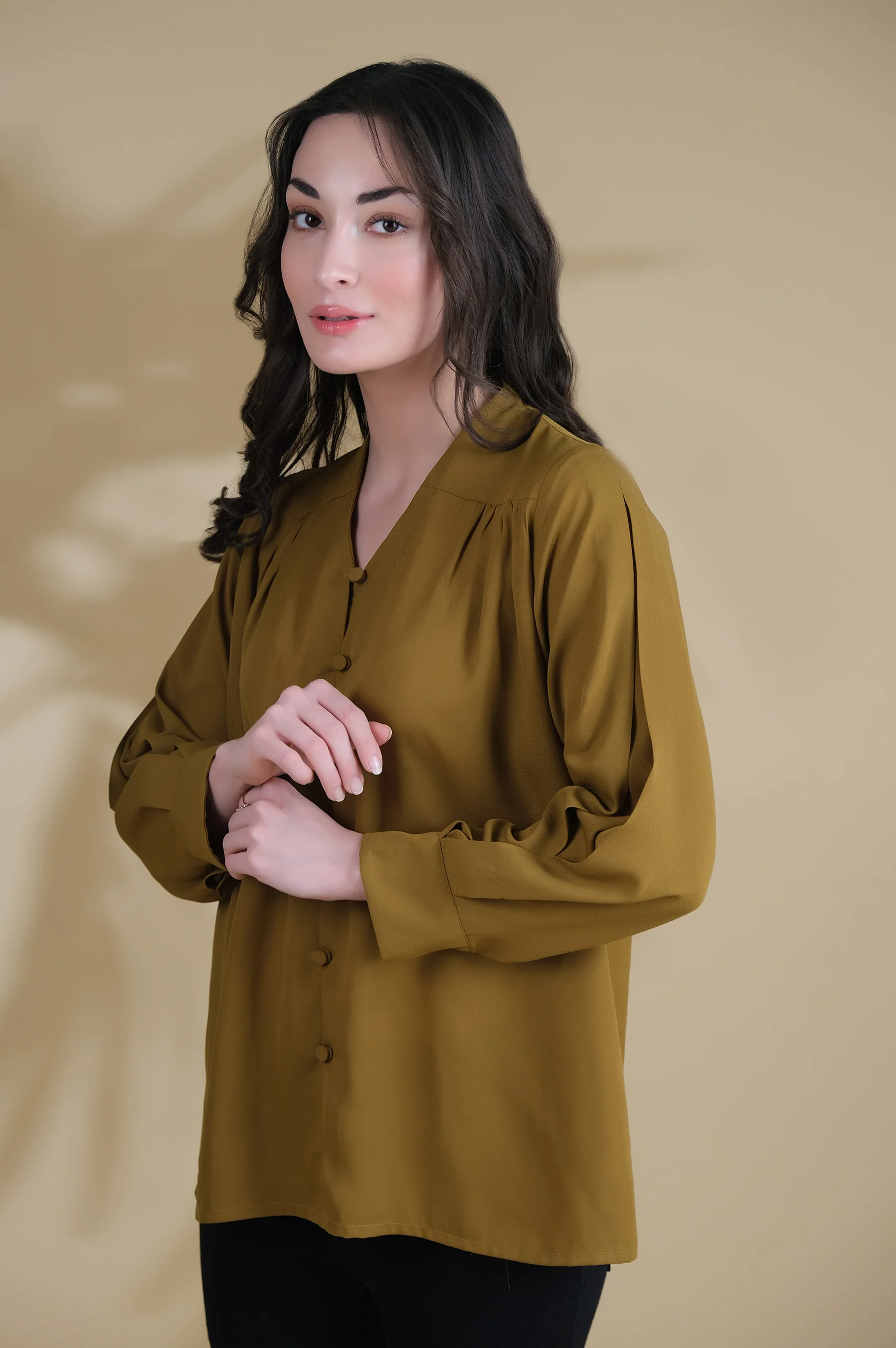Stitched 1 Piece Crepe Top - Image 2