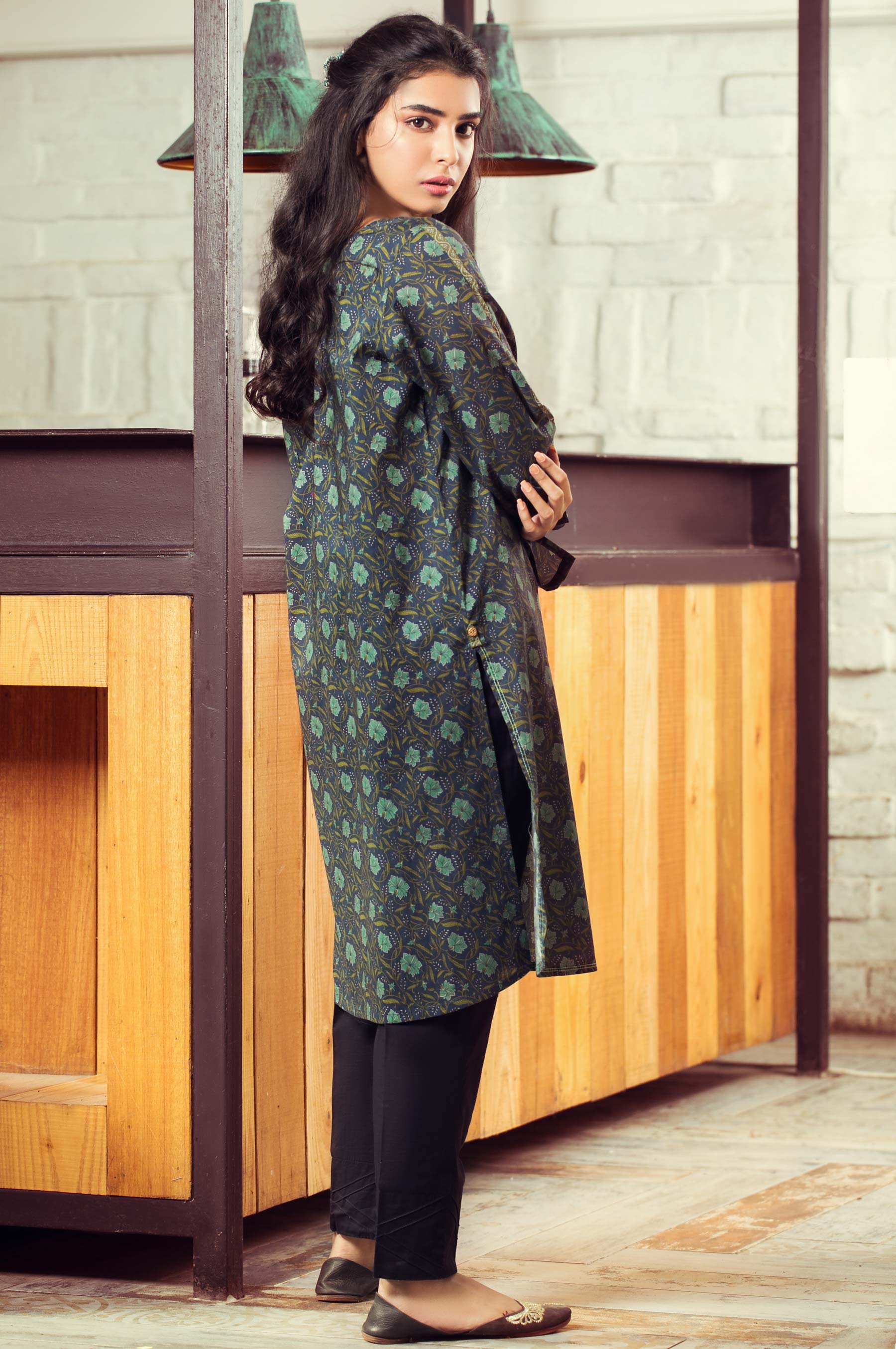 Stitched 1 Piece Digital Printed Cambric Shirt - Image 2