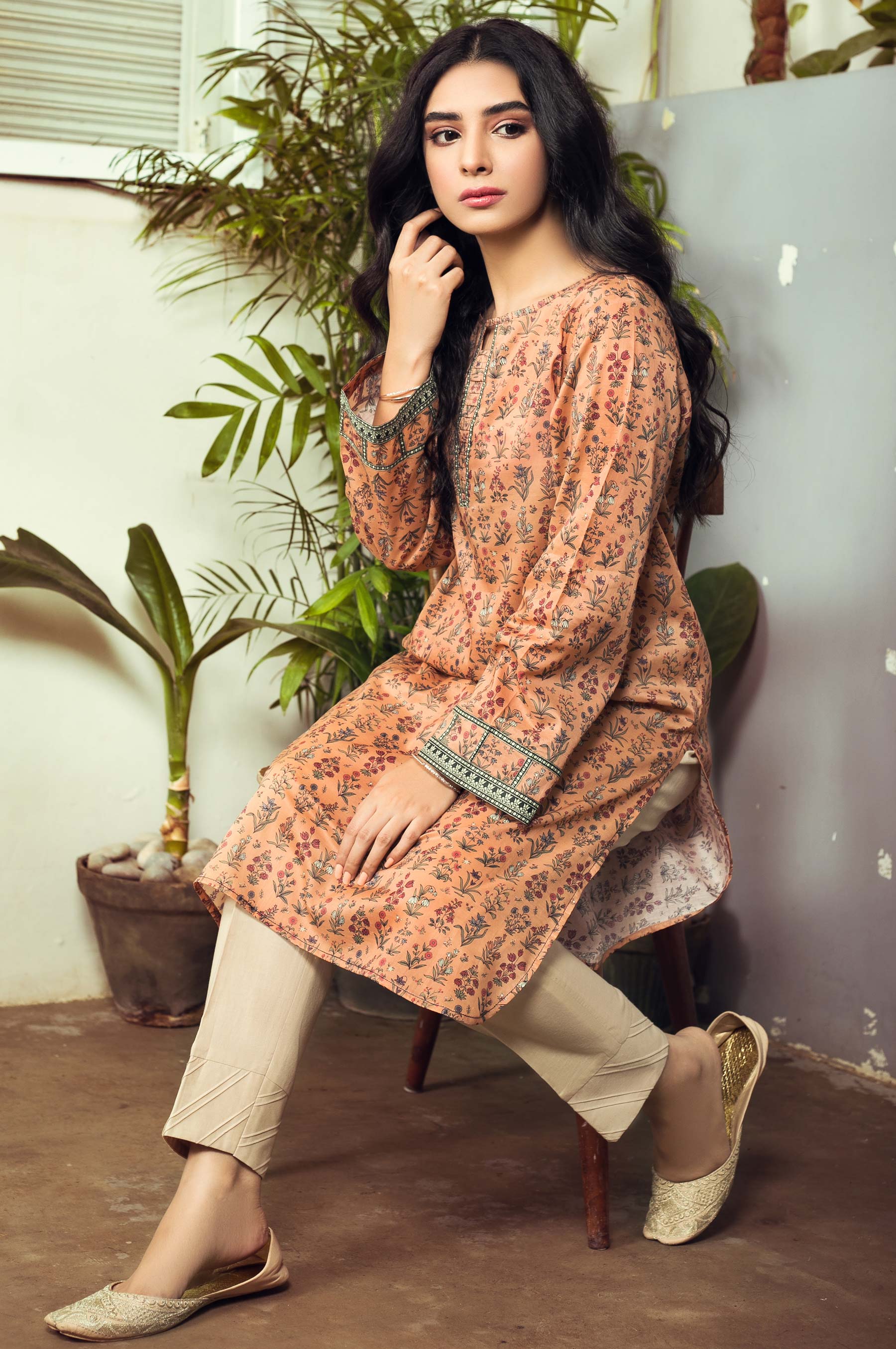 Stitched 1 Piece Digital Printed Cambric Shirt - Image 3