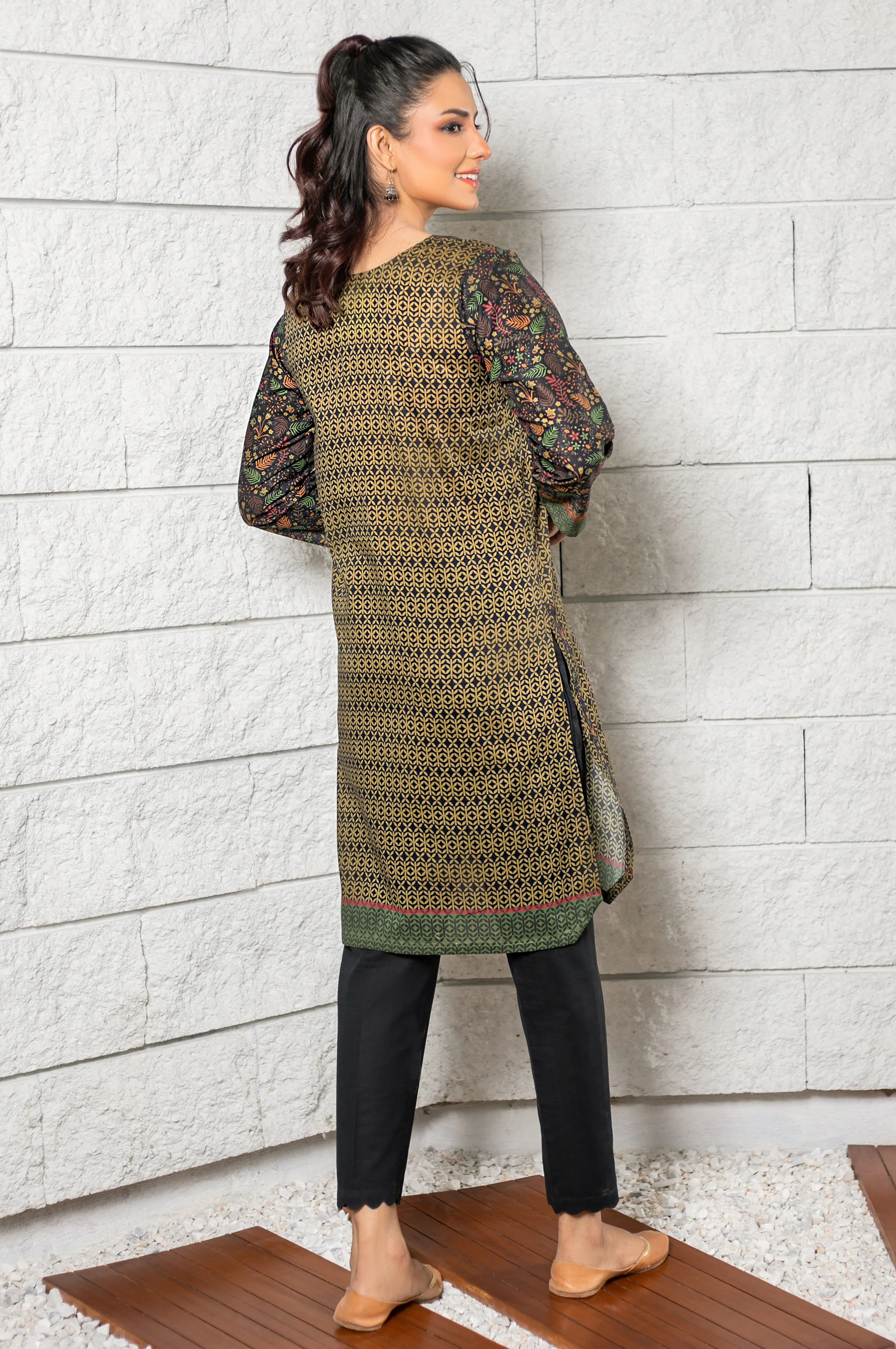 Stitched 1 Piece Digital Printed Cambric Shirt - Image 2