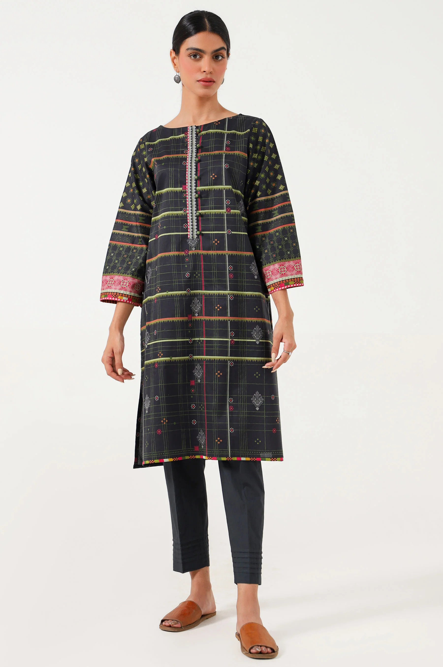 Stitched 1 Piece Digital Printed Cambric Shirt