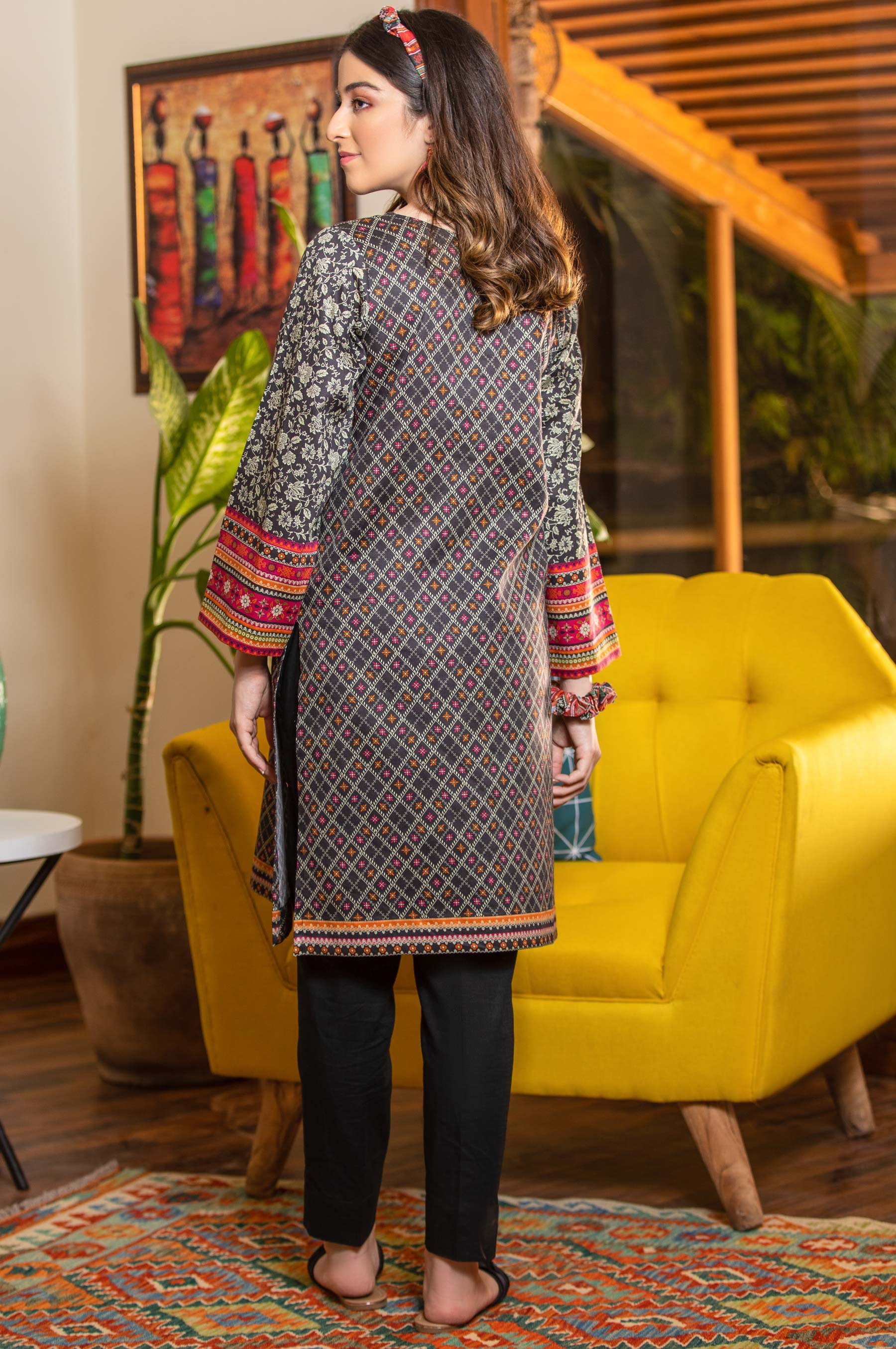 Stitched 1 Piece Digital Printed Cottel Shirt - Image 2