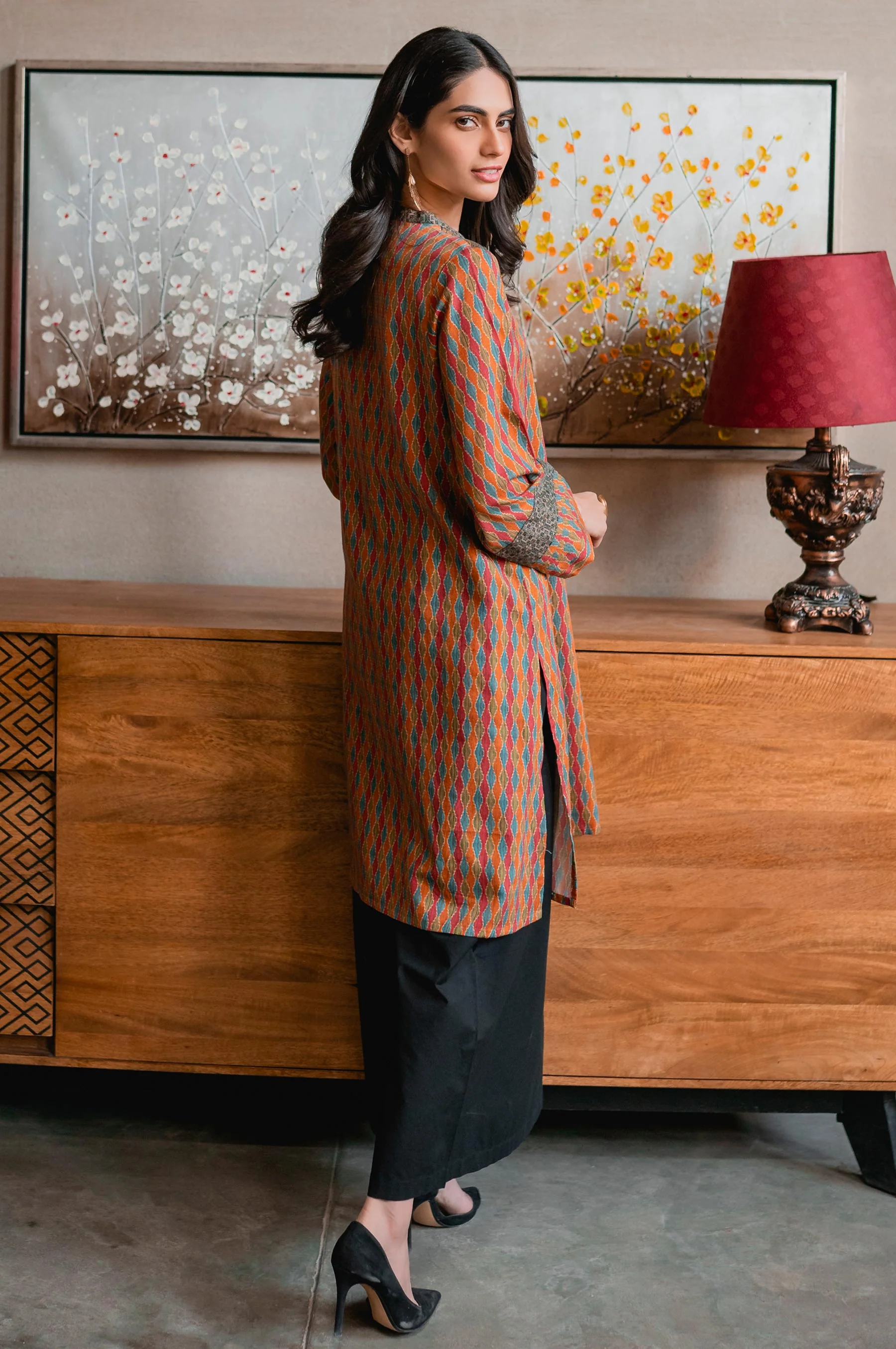 Stitched 1 Piece Digital Printed Cottel Shirt - Image 2