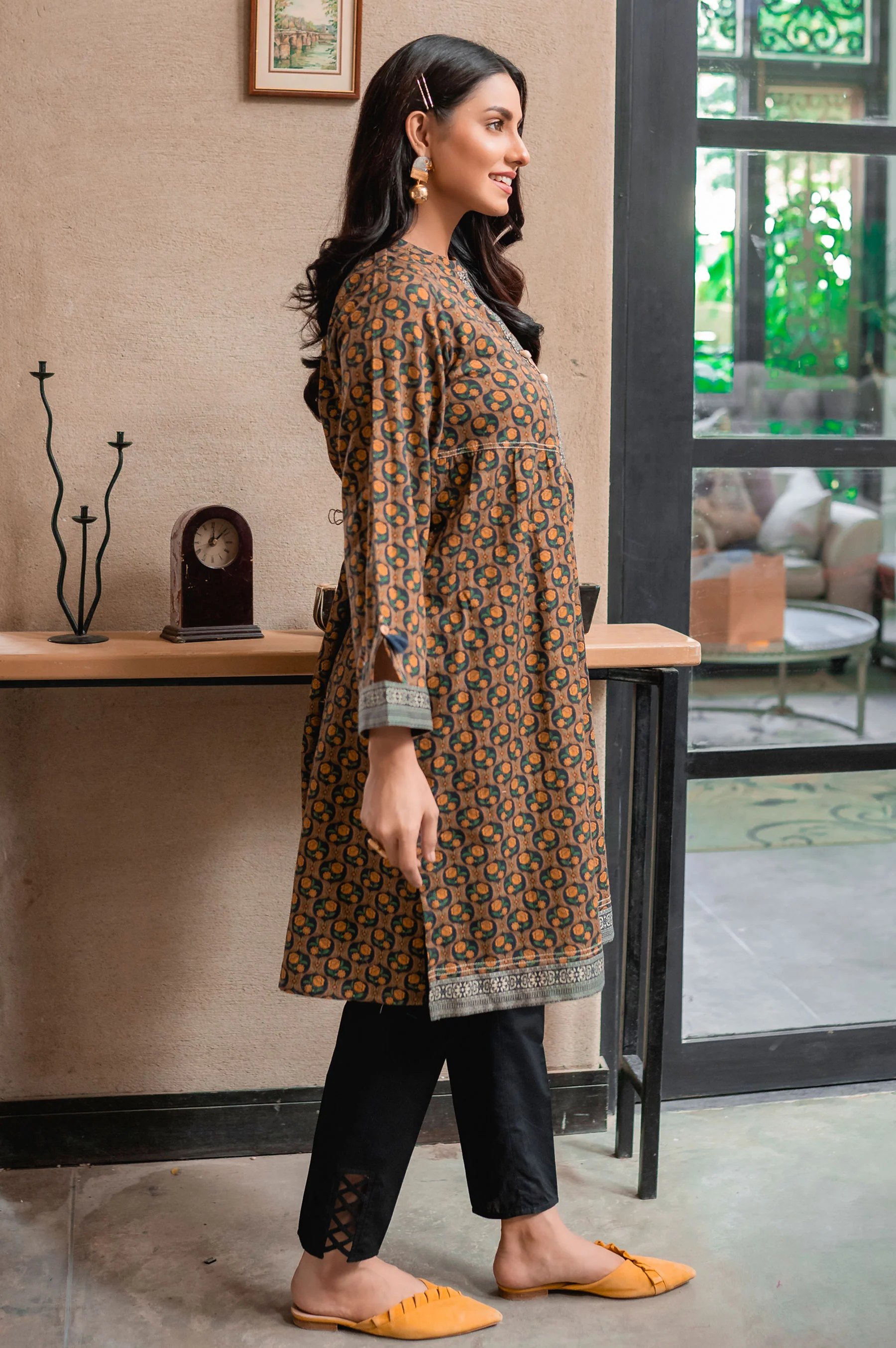 Stitched 1 Piece Digital Printed Cottel Shirt - Image 4