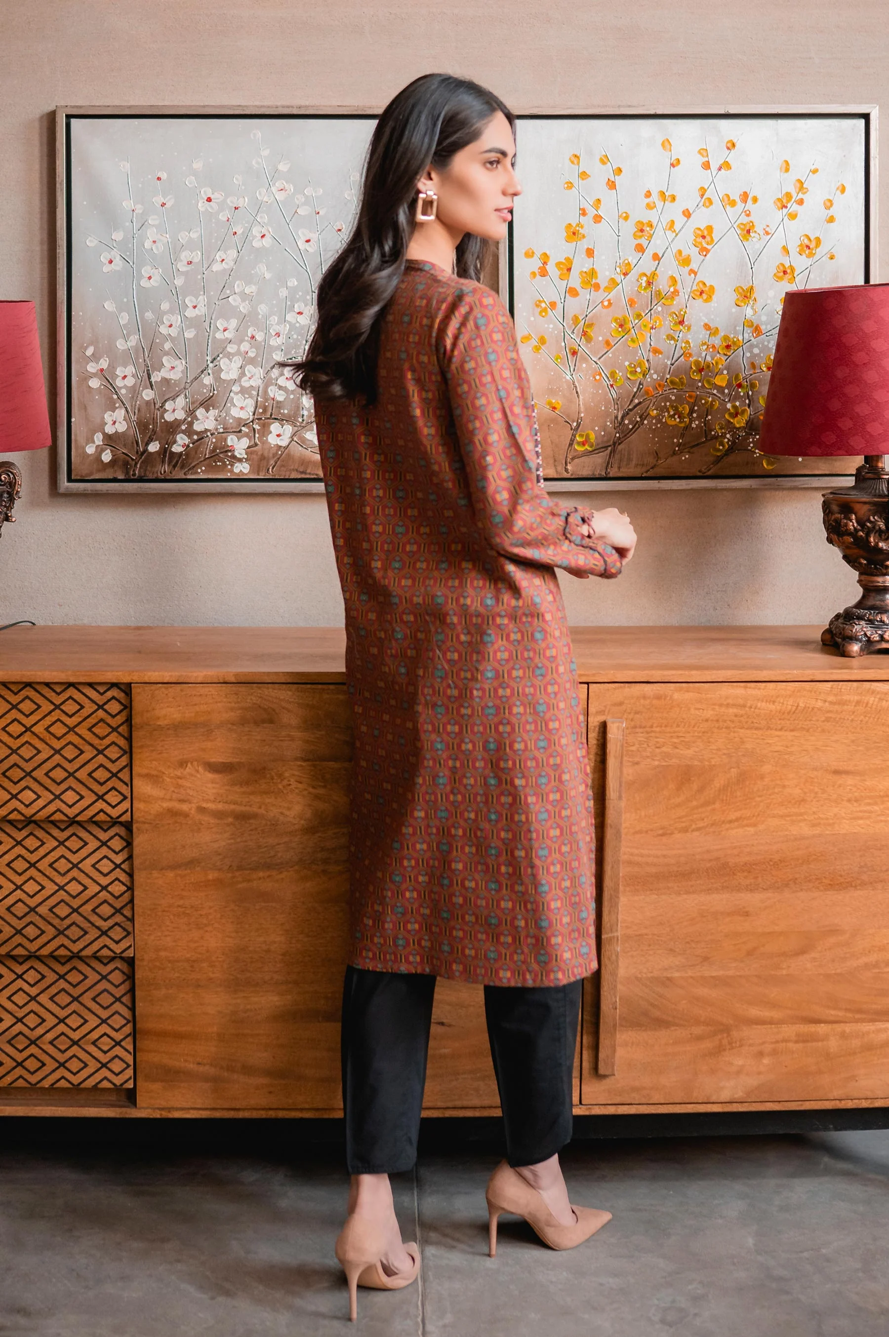 Stitched 1 Piece Digital Printed Cottel Shirt - Image 2