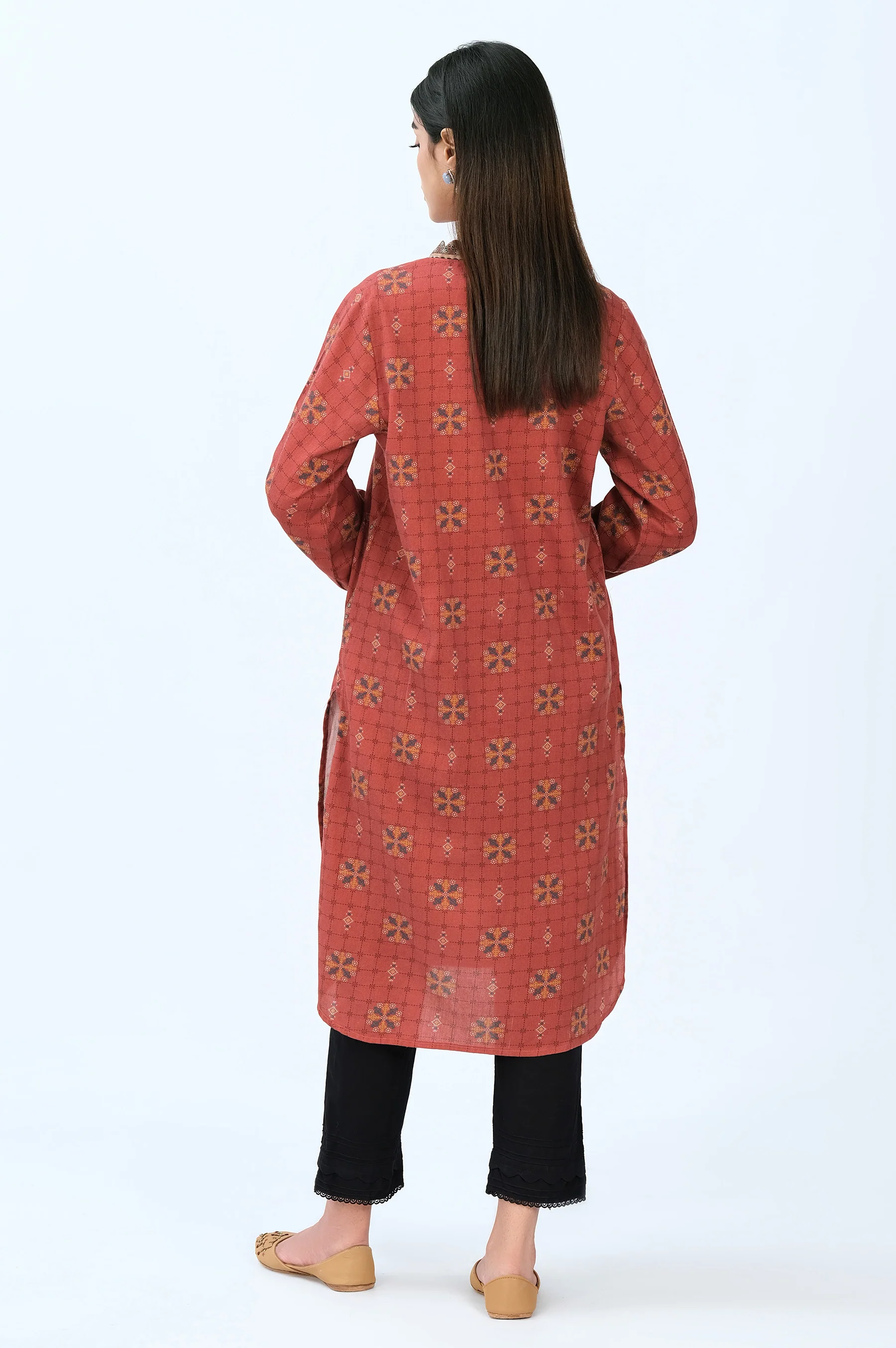 Stitched 1 Piece Digital Printed Cottel Shirt - Image 4