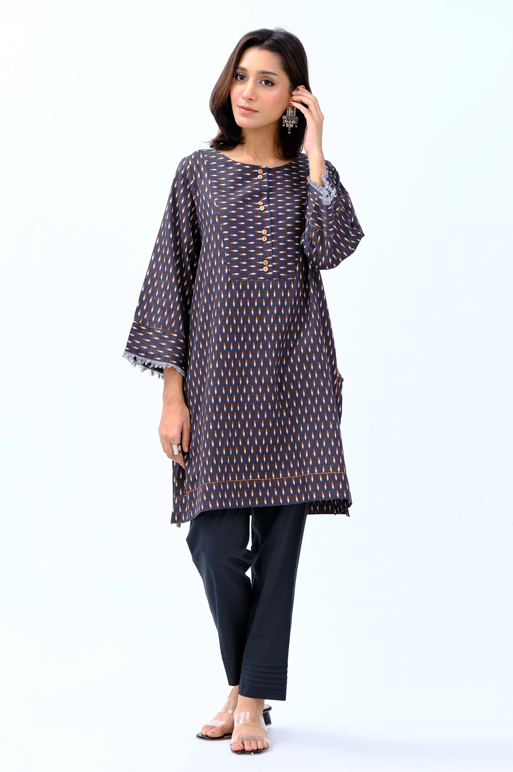 Stitched 1 Piece Digital Printed Cottel Shirt - Image 4
