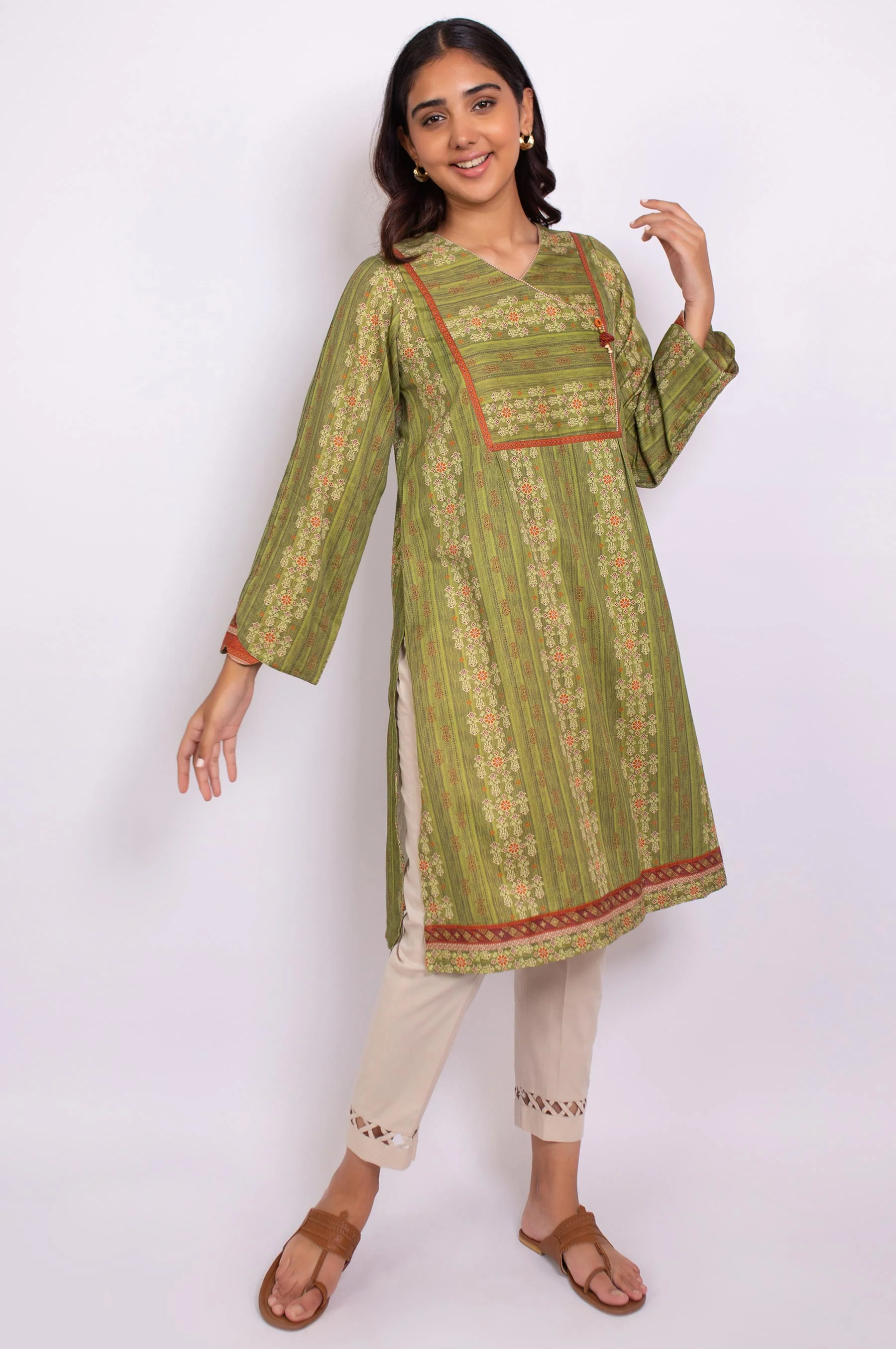 Stitched 1 Piece Digital Printed Cottel Shirt - Image 3