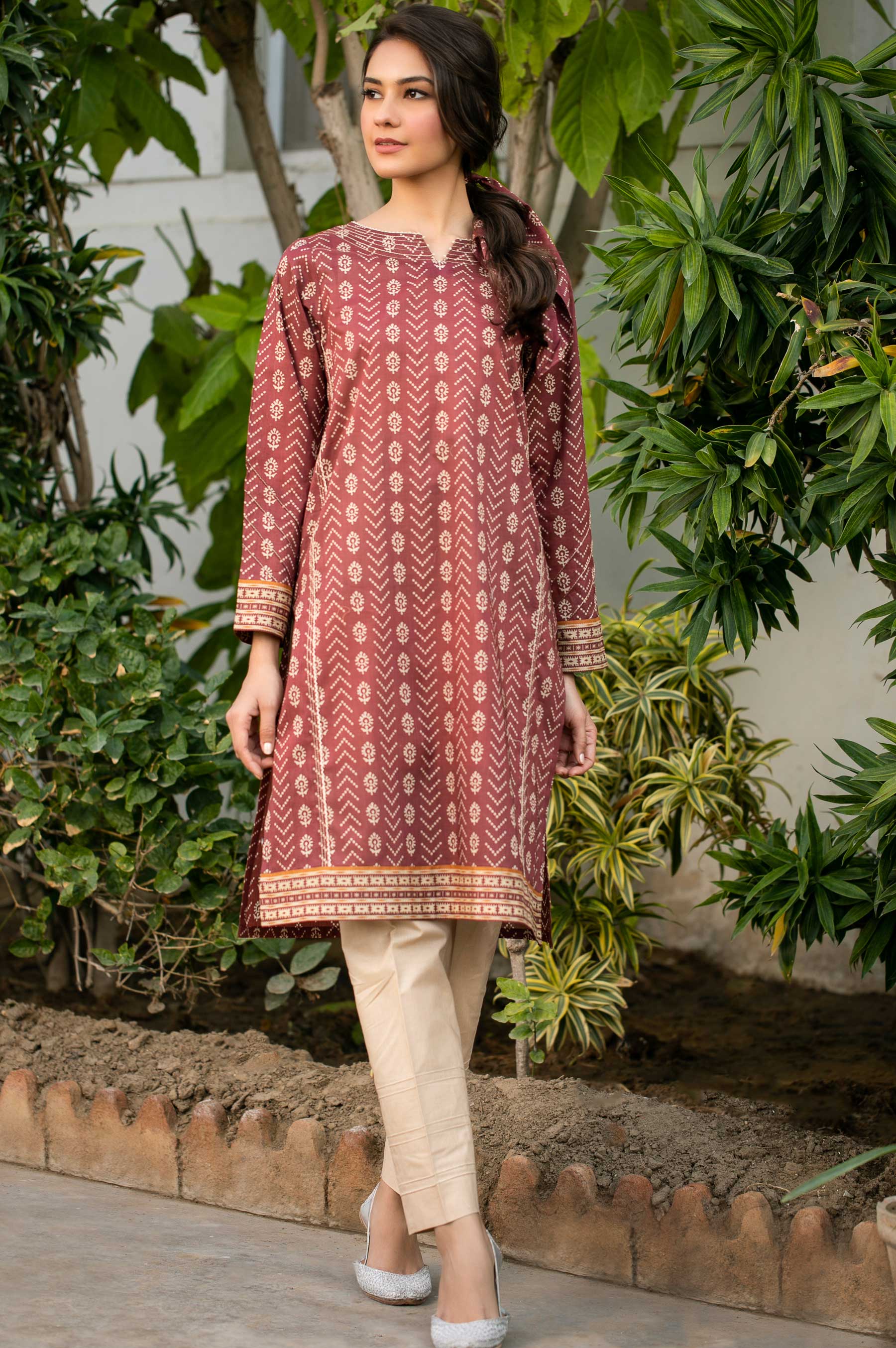 Stitched 1 Piece Digital Printed Doria Lawn Shirt
