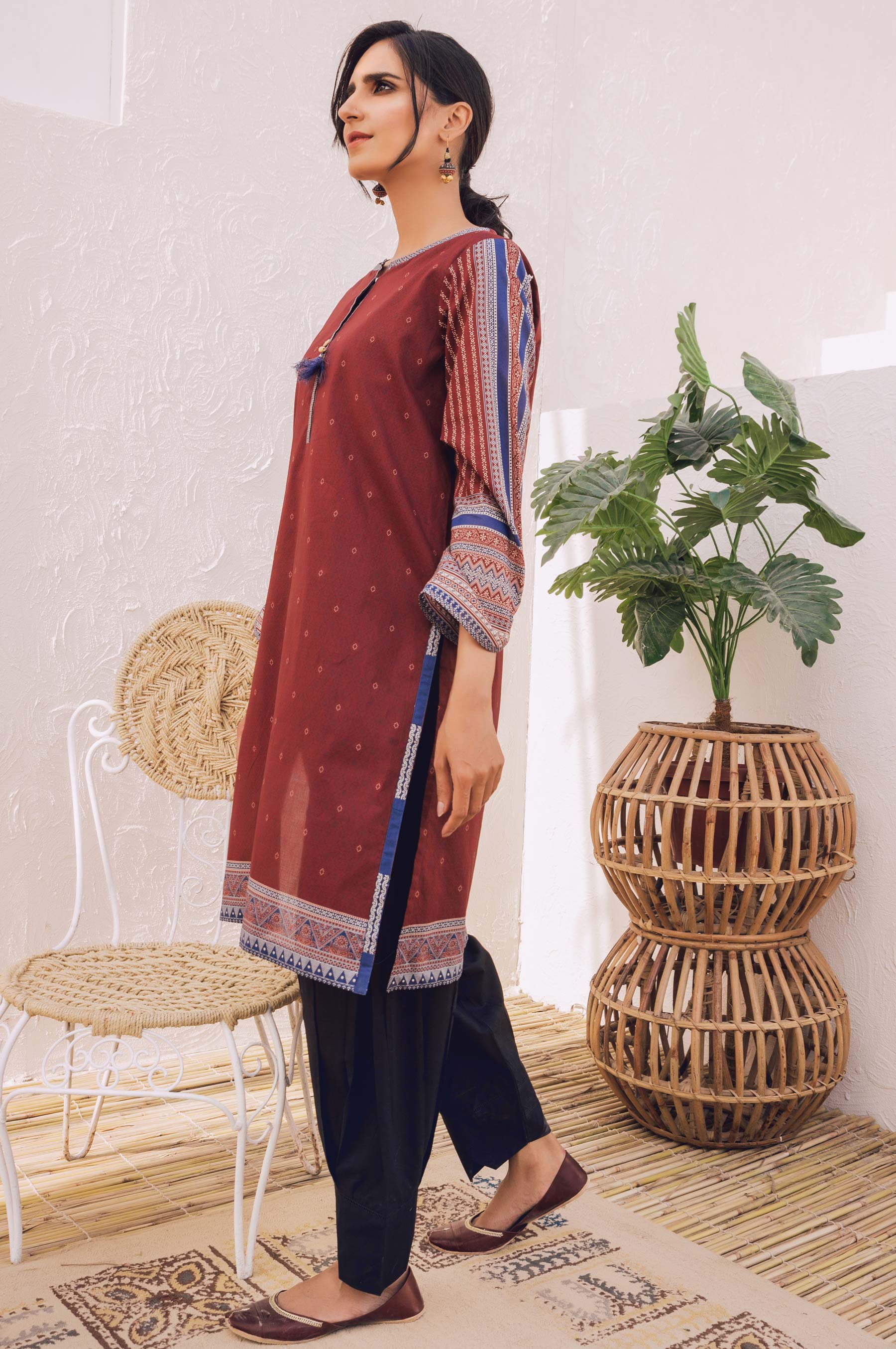 Stitched 1 Piece Digital Printed Doria Lawn Shirt - Image 2