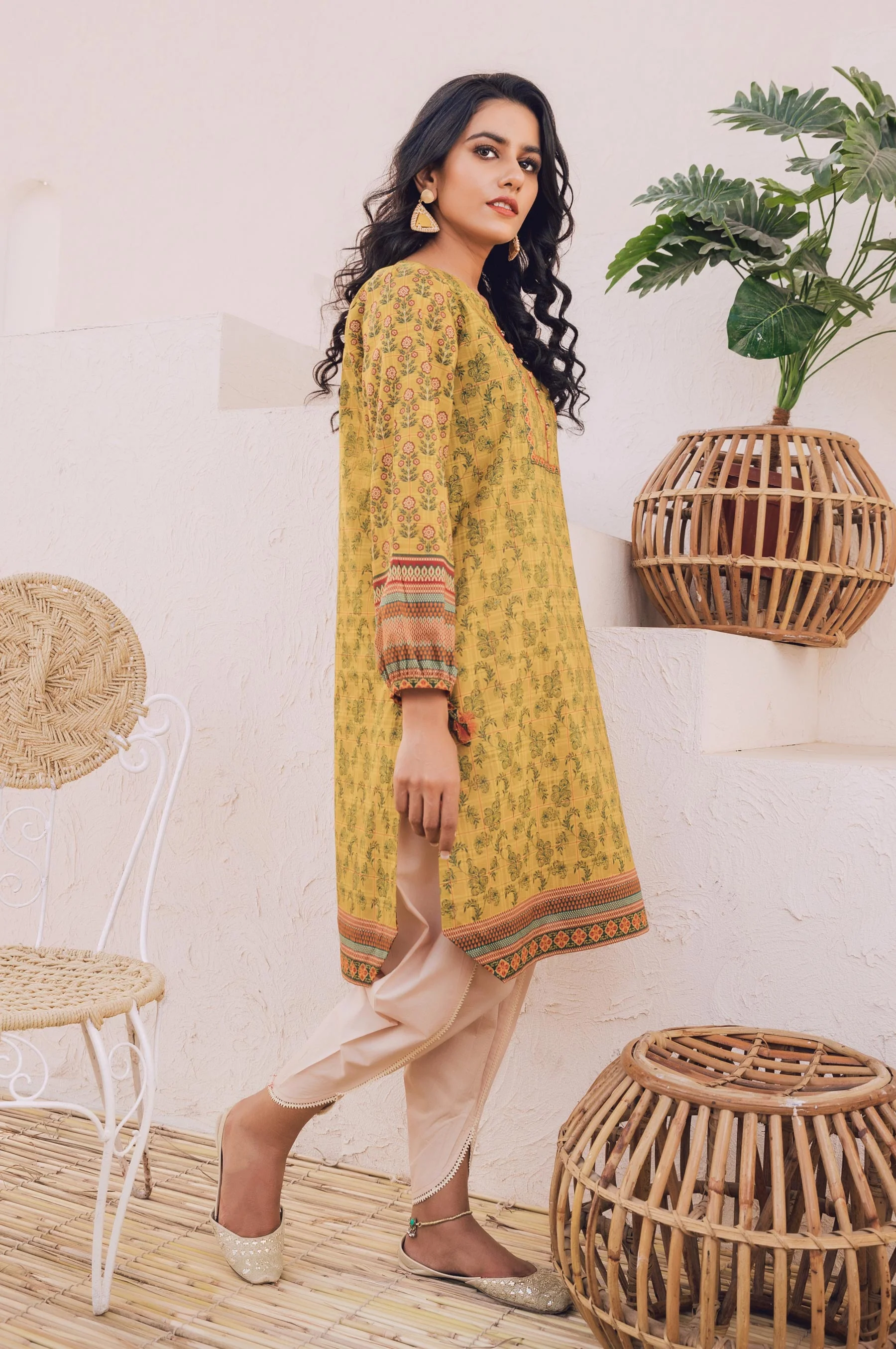 Stitched 1 Piece Digital Printed Doria Lawn Shirt - Image 2