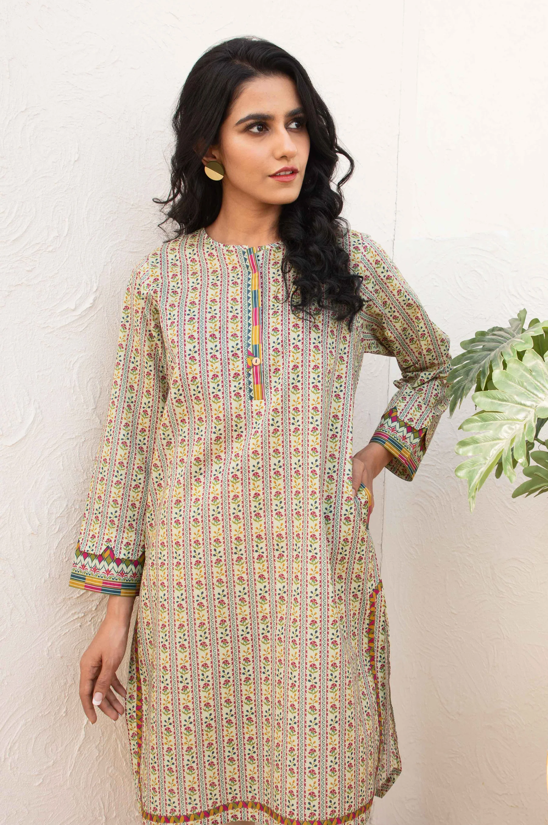 Stitched 1 Piece Digital Printed Doria Lawn Shirt