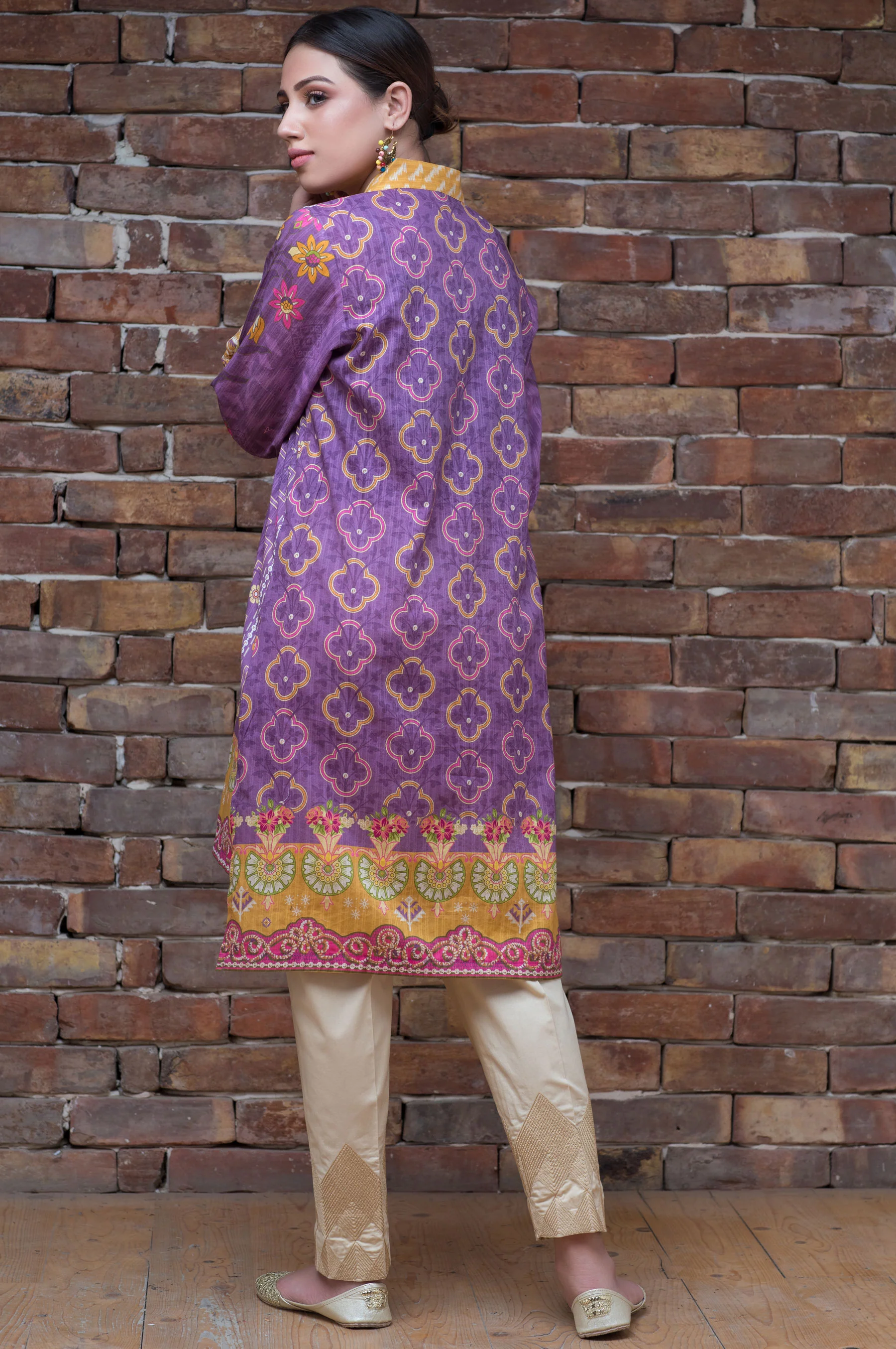 Stitched 1 Piece Digital Printed Doria Shirt - Image 2