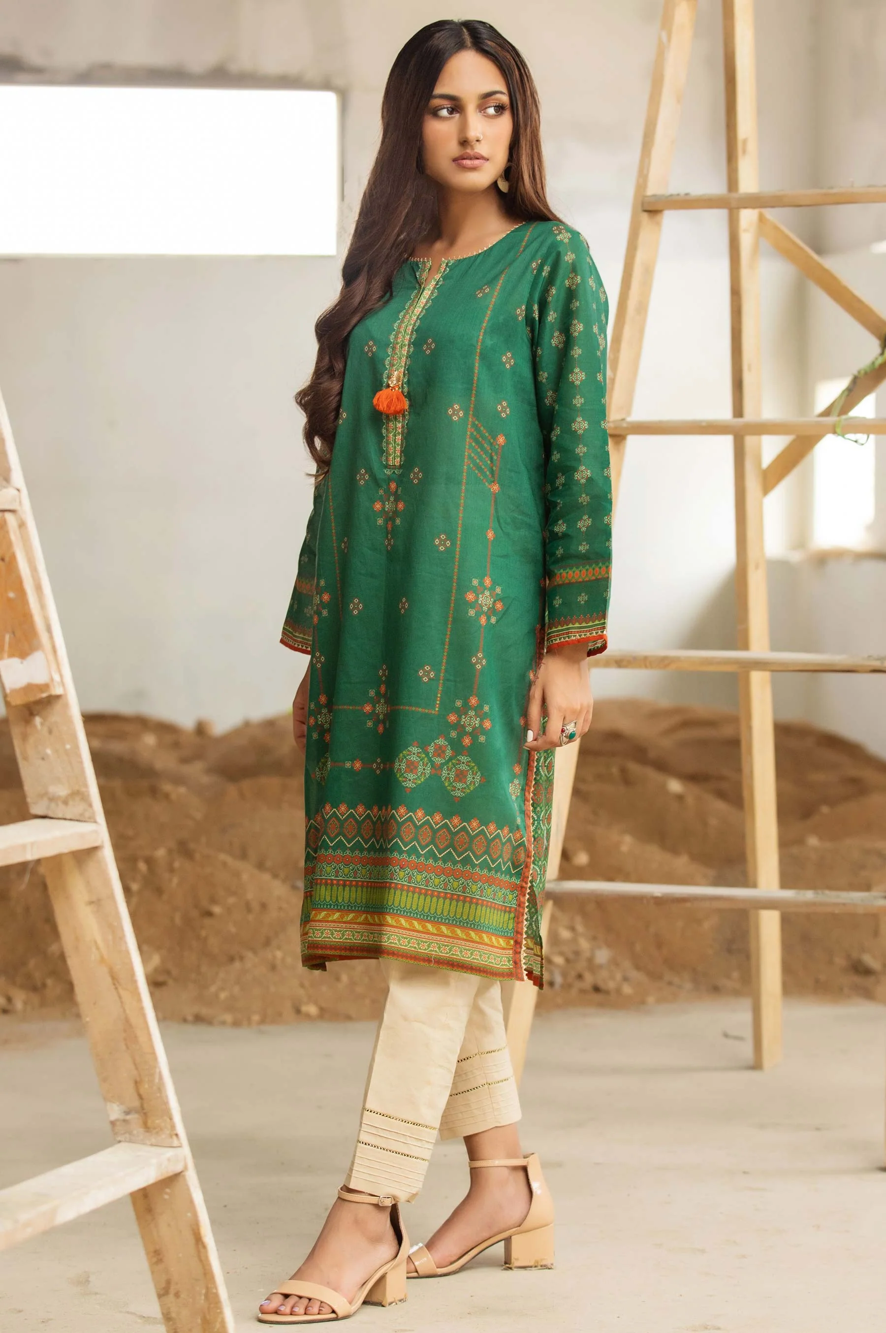 Stitched 1 Piece Digital Printed Doria Shirt - Image 7