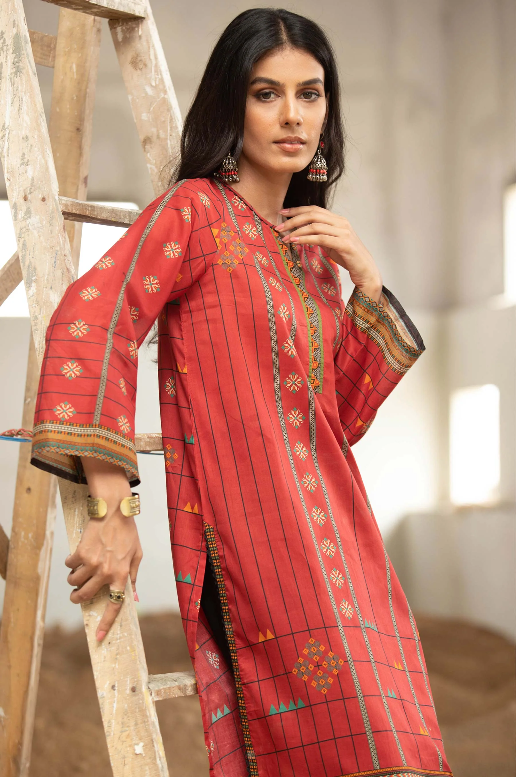 Stitched 1 Piece Digital Printed Doria Shirt - Image 4