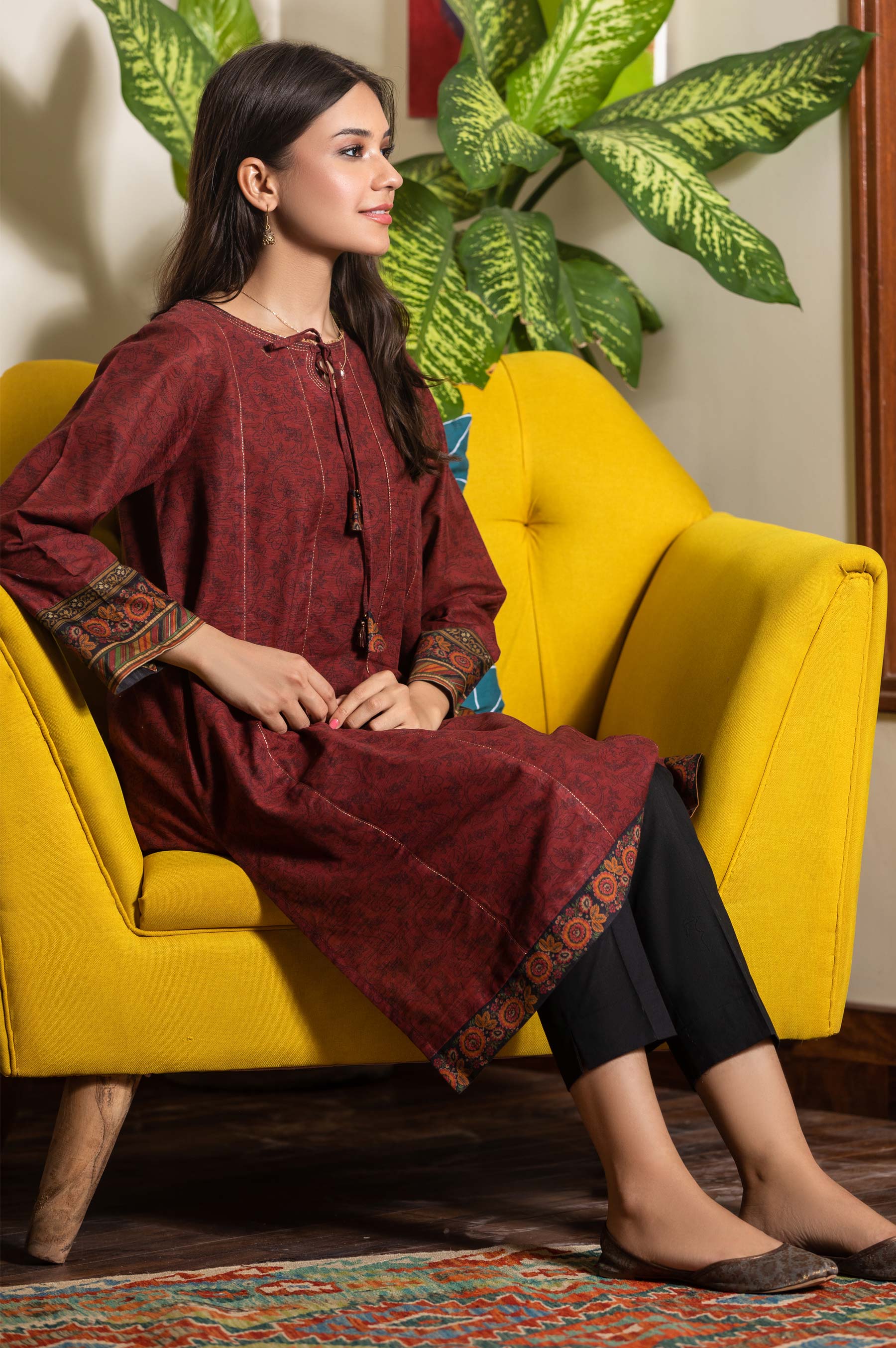 Stitched 1 Piece Digital Printed Khaddar Shirt - Image 3