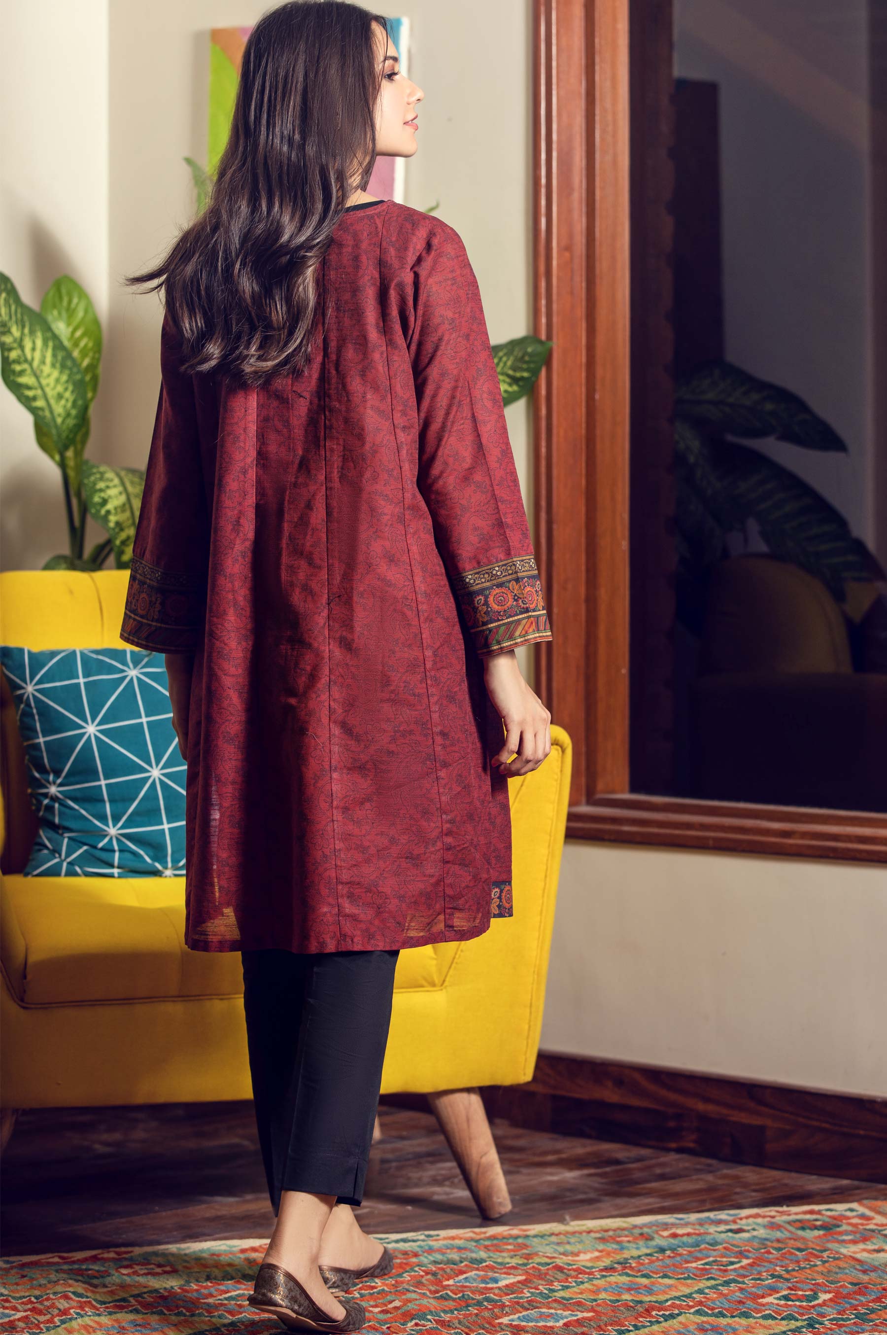 Stitched 1 Piece Digital Printed Khaddar Shirt - Image 4