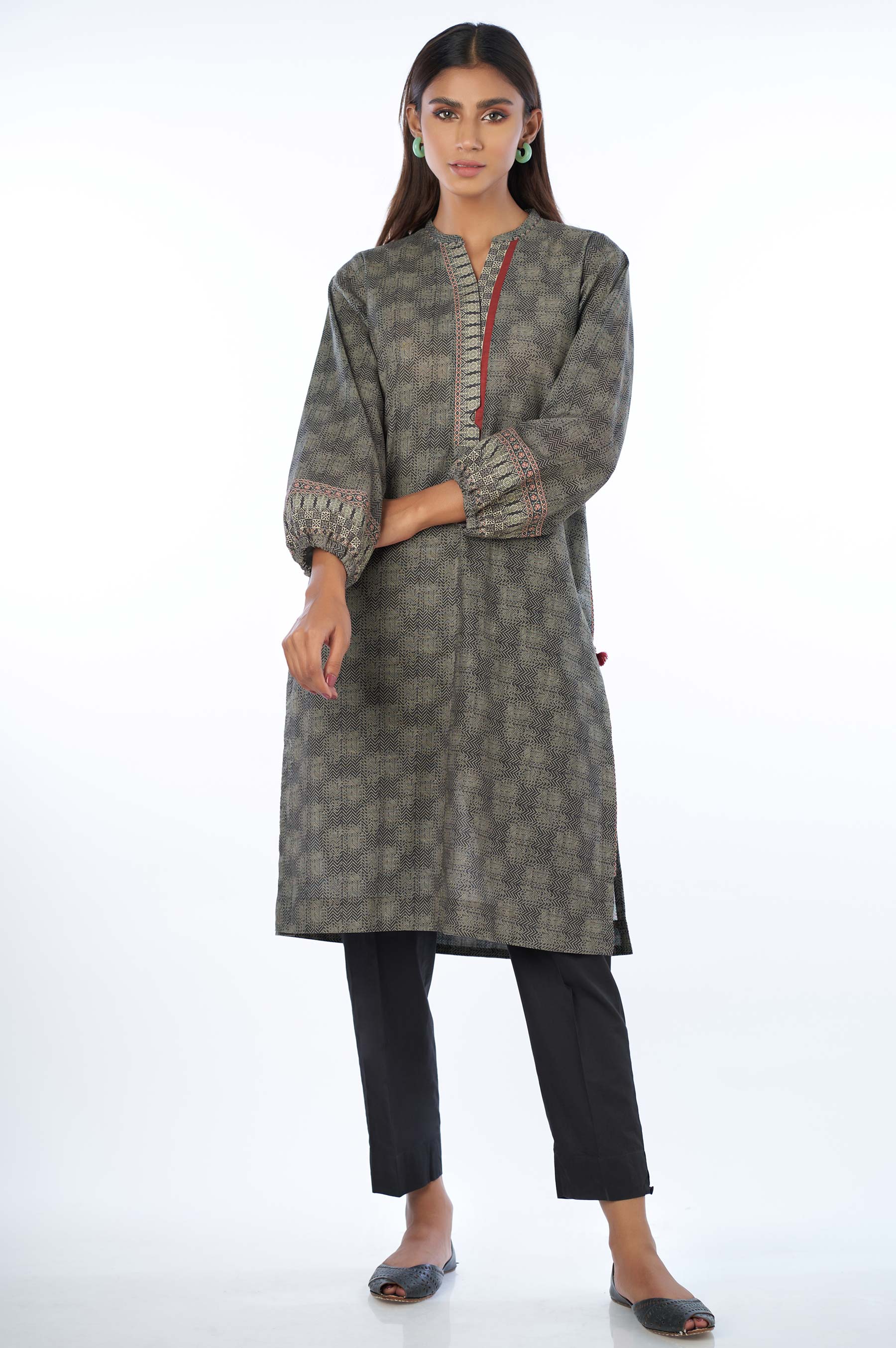 Stitched 1 Piece Digital Printed Khaddar Shirt