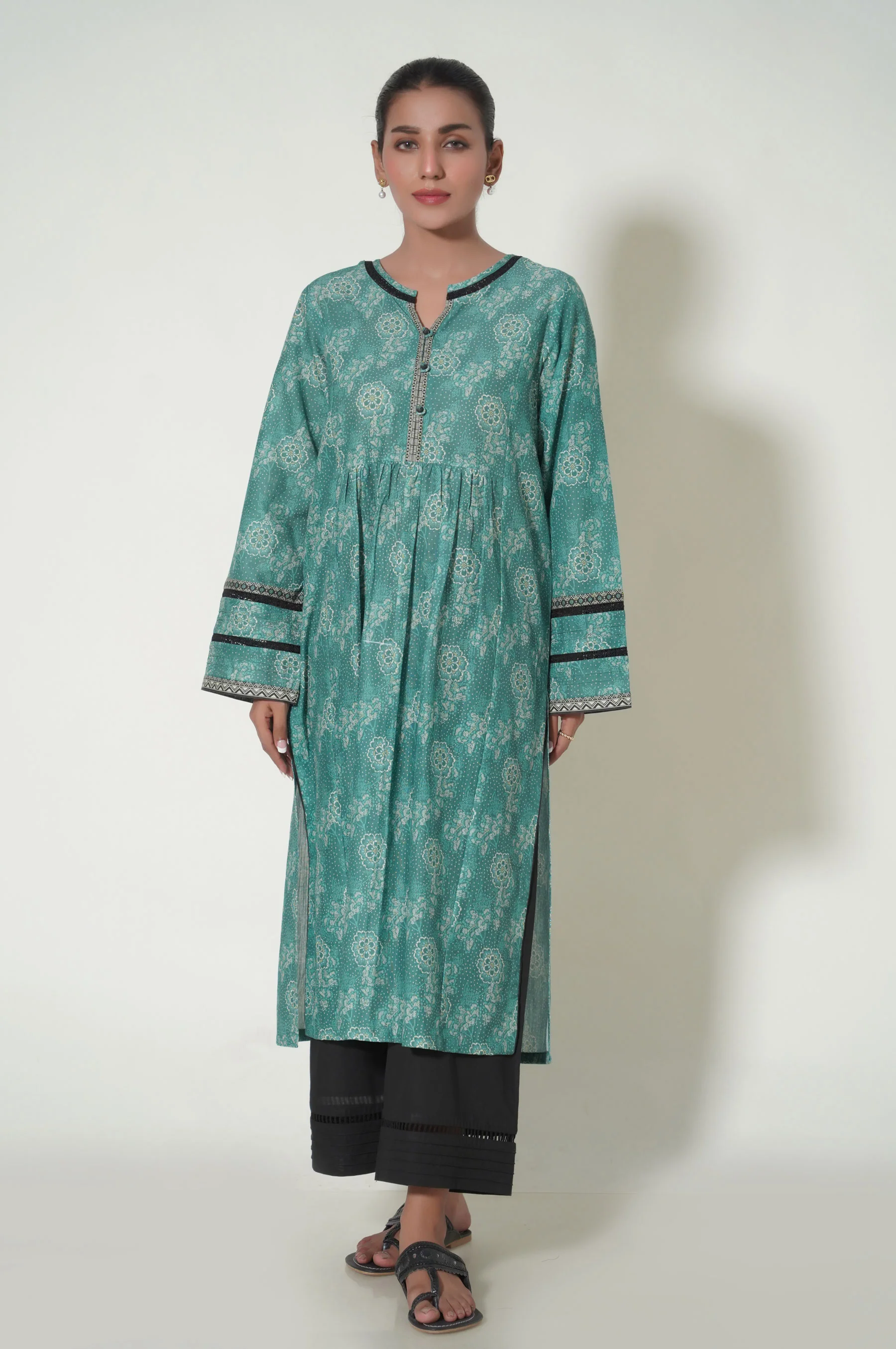 Stitched 1 Piece Digital Printed Khaddar Shirt - Image 6
