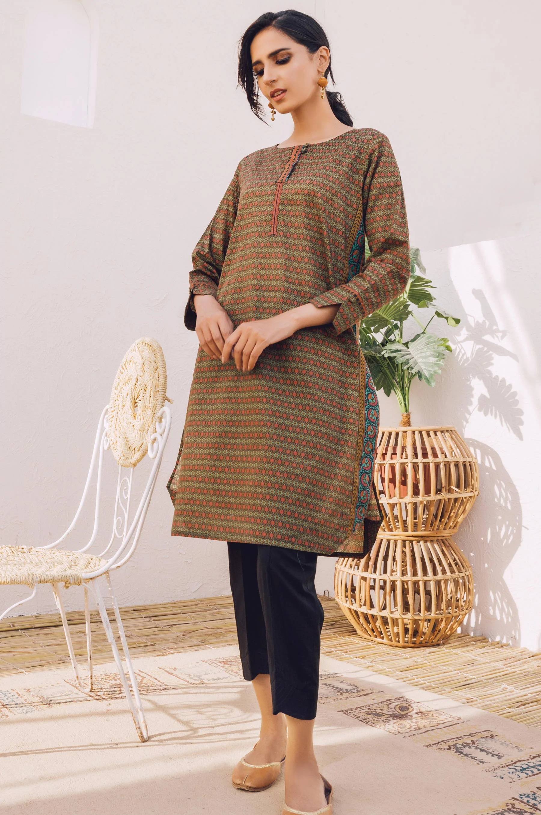 Stitched 1 Piece Digital Printed Lawn Shirt