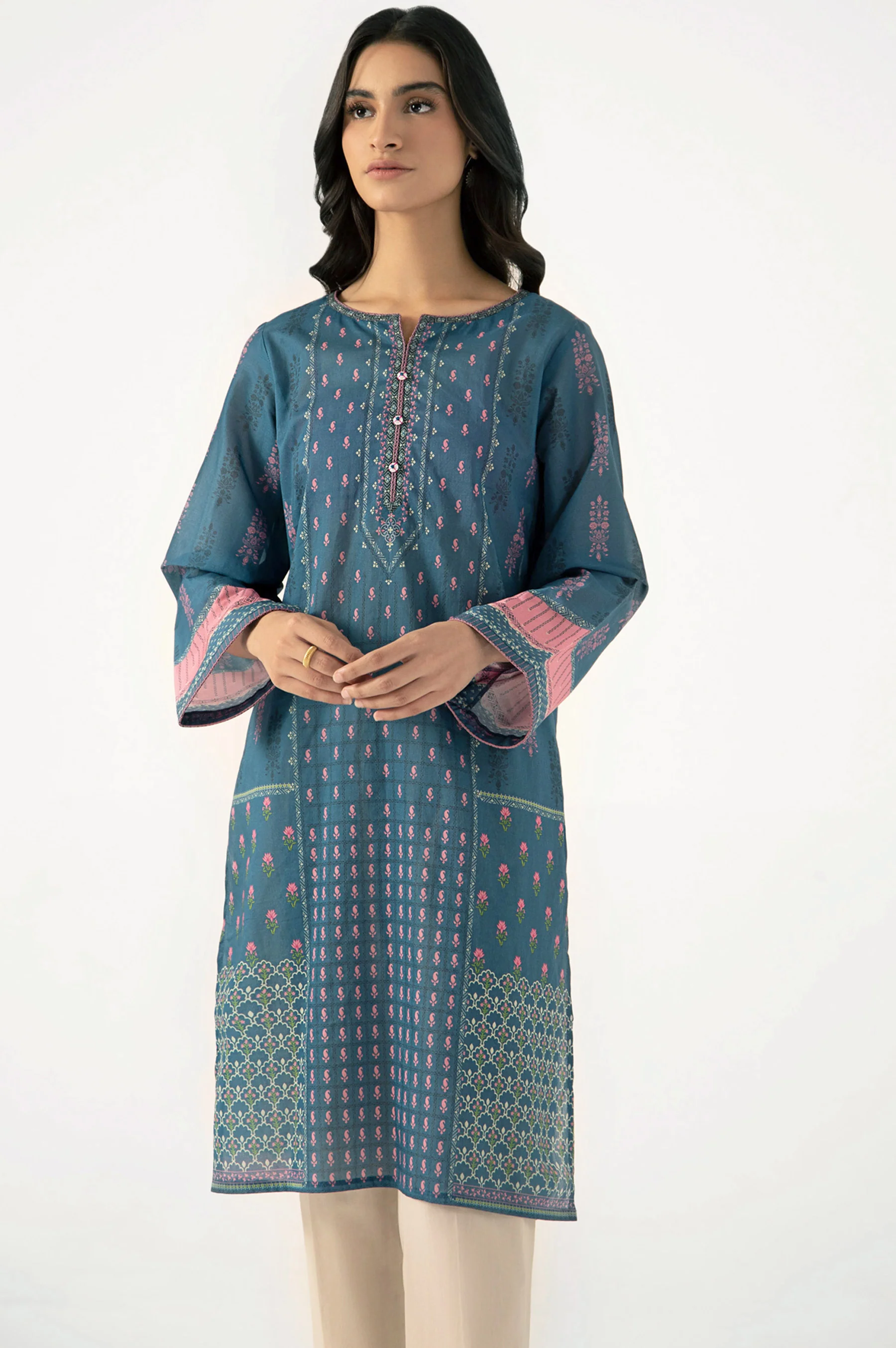 Stitched 1 Piece Digital Printed Lawn Shirt - Image 4
