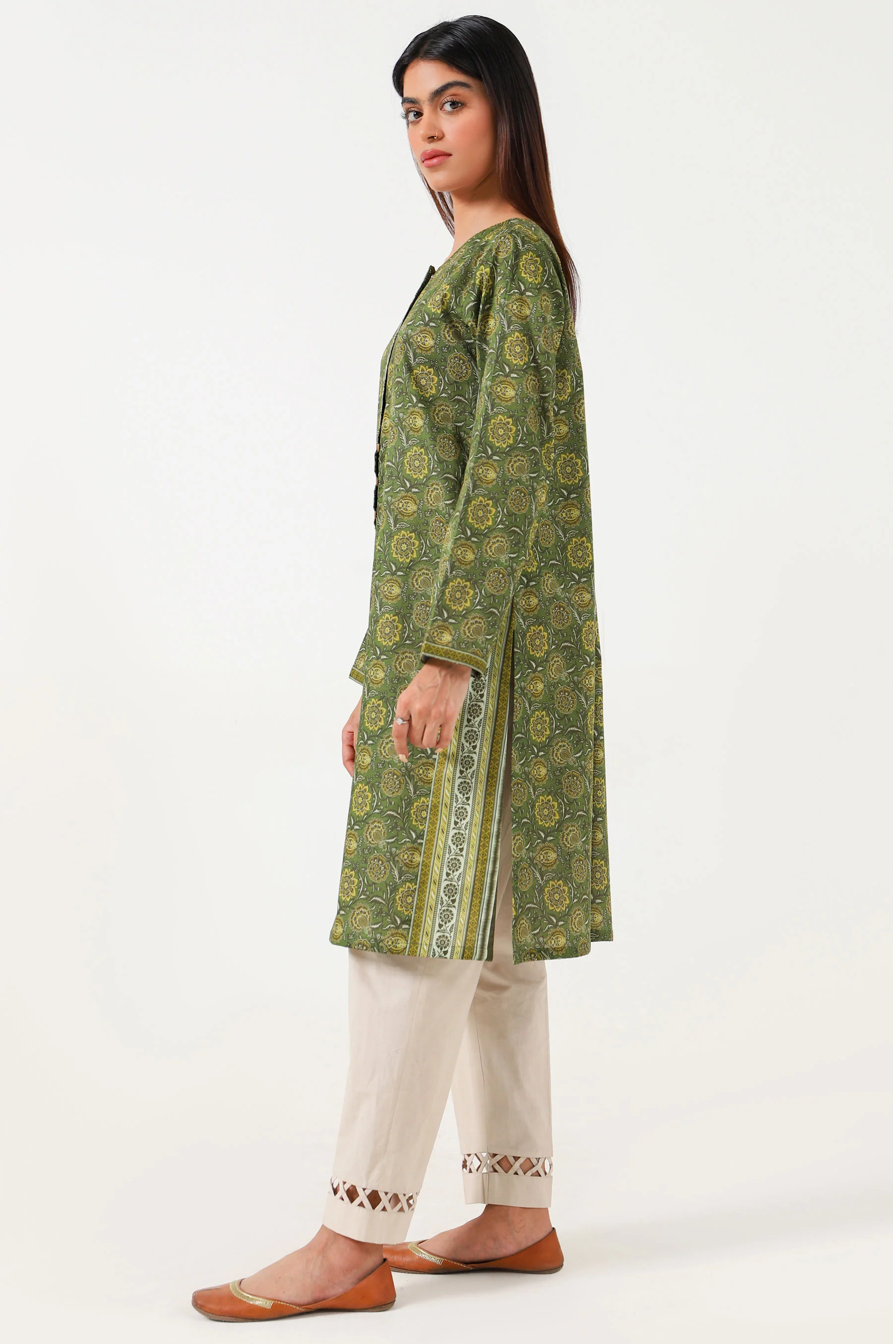Stitched 1 Piece Digital Printed Lawn Shirt - Image 4