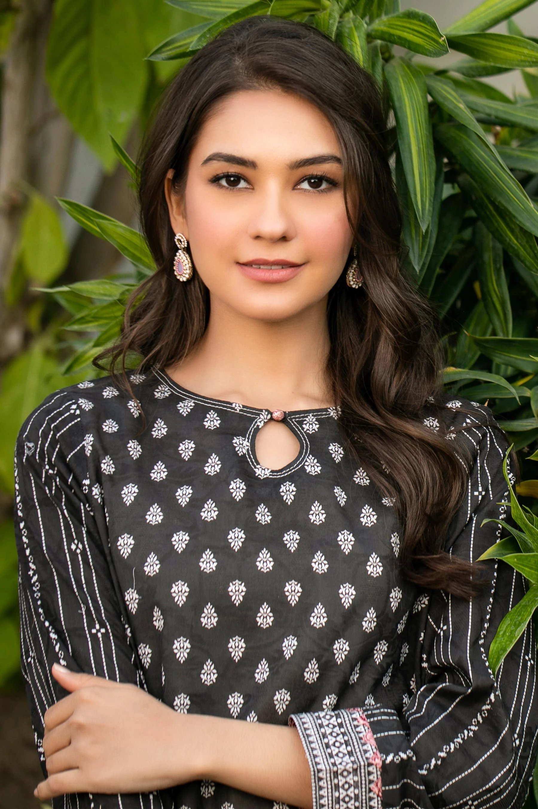 Stitched 1 Piece Digital Printed Self Jacquard Shirt - Image 3