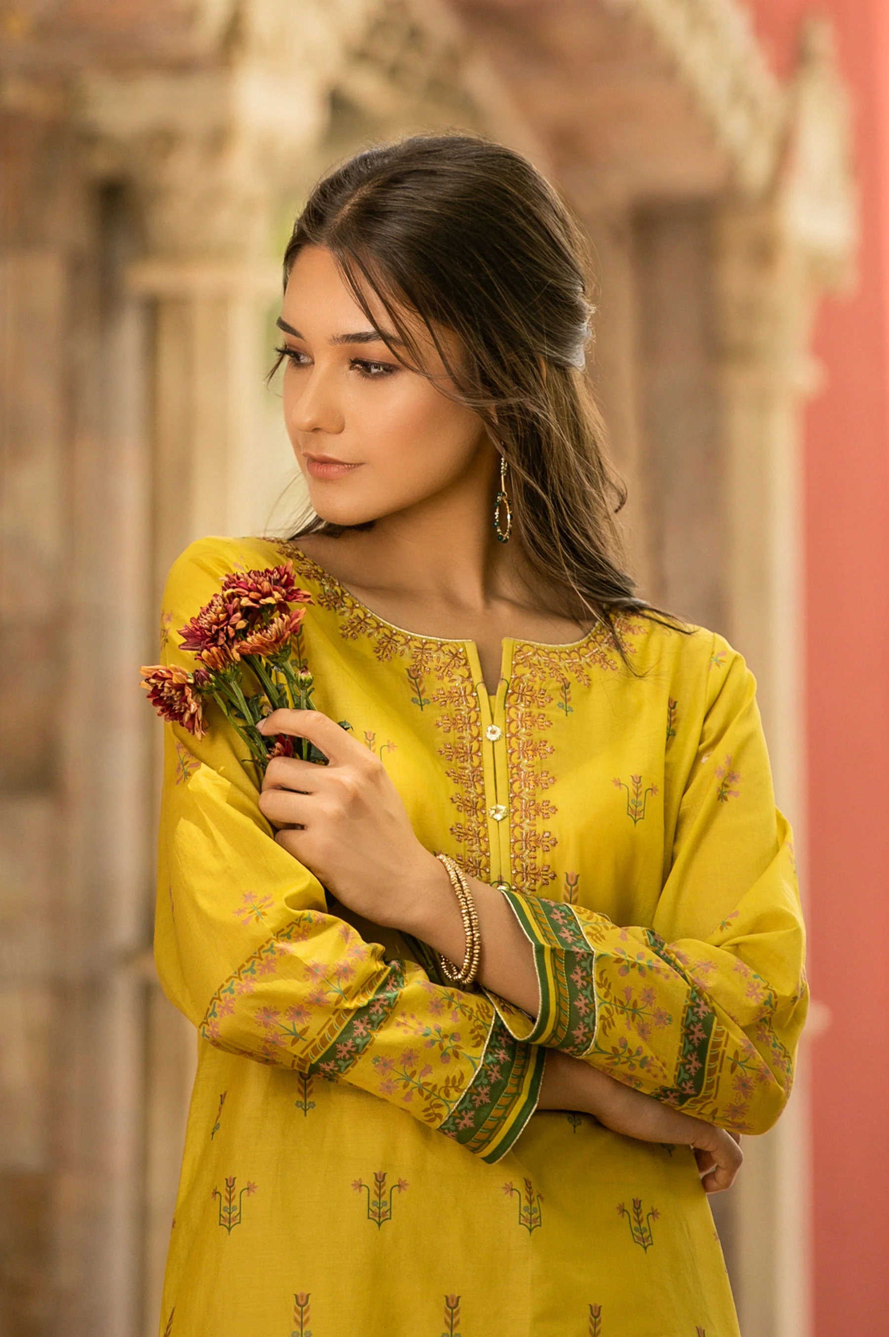 Stitched 1 Piece Digital Printed Self Jacquard Shirt - Image 3
