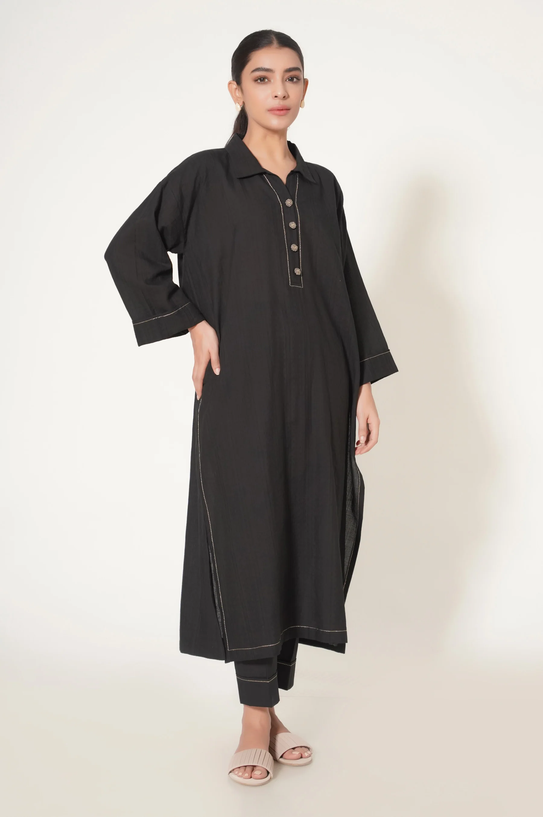 Stitched 1 Piece Doria Embroidered Shirt - Image 2