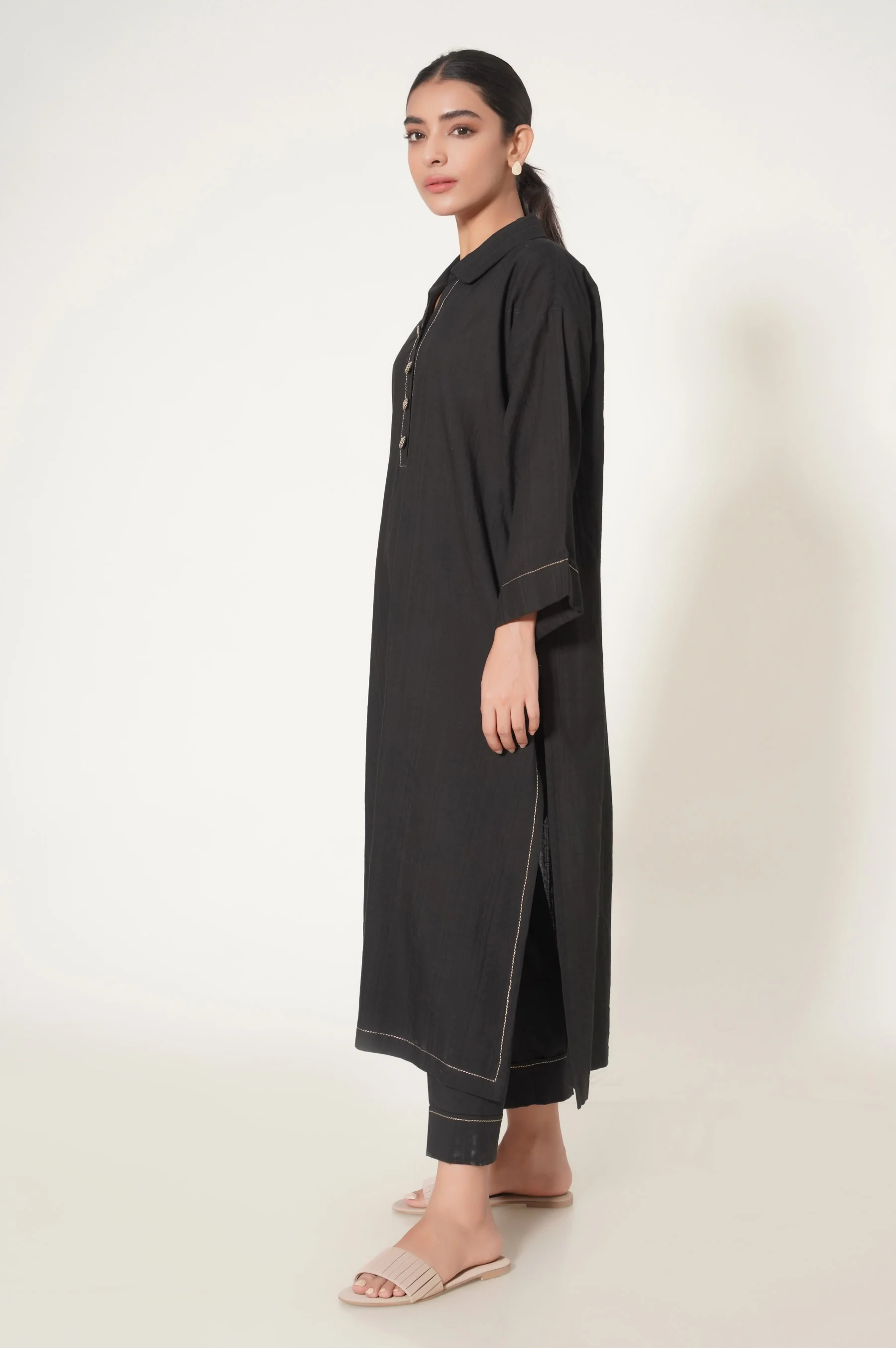 Stitched 1 Piece Doria Embroidered Shirt - Image 3