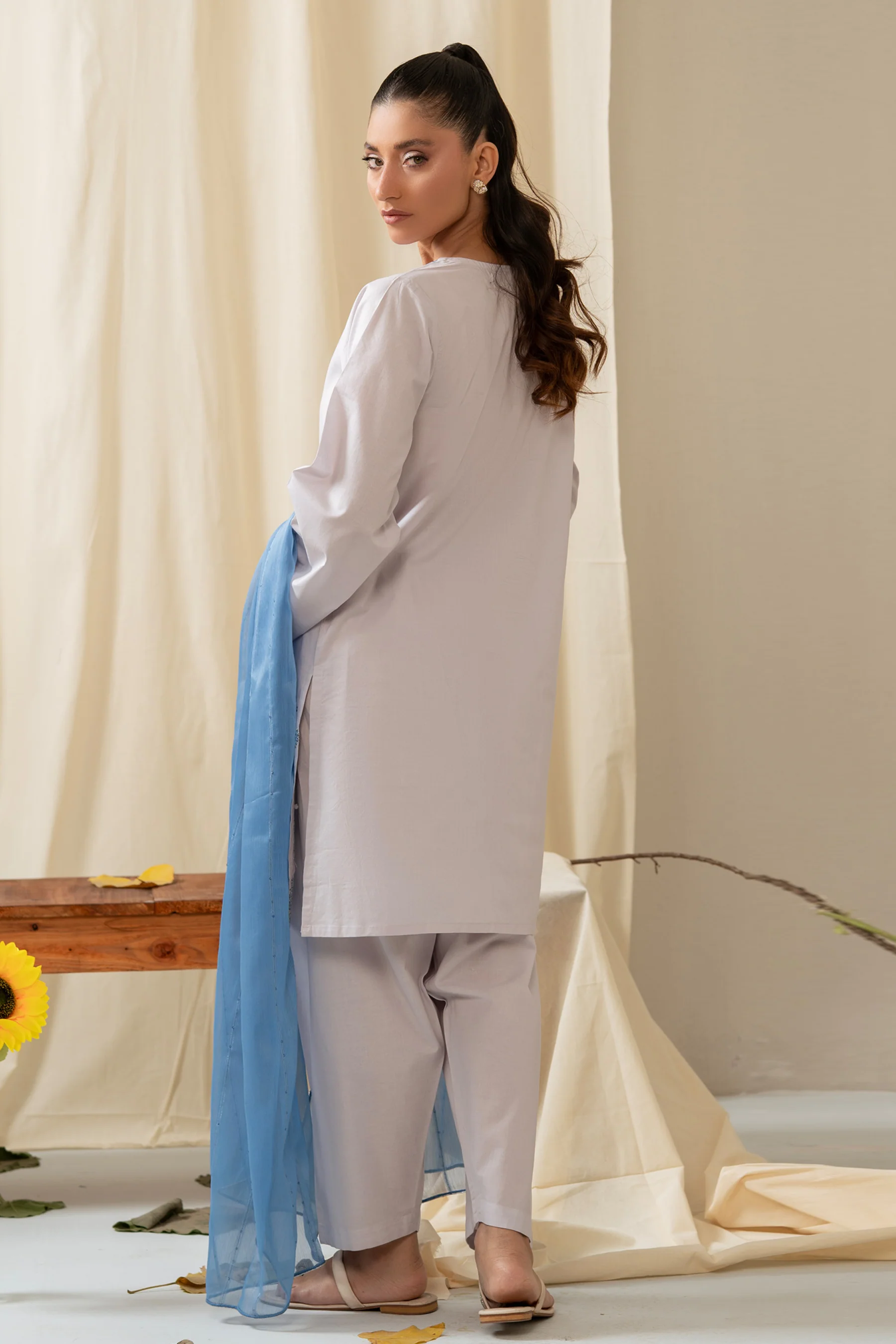 CAMBRIC STITCHED DUPATTA (FACTORY E-OUTLET) - Image 4