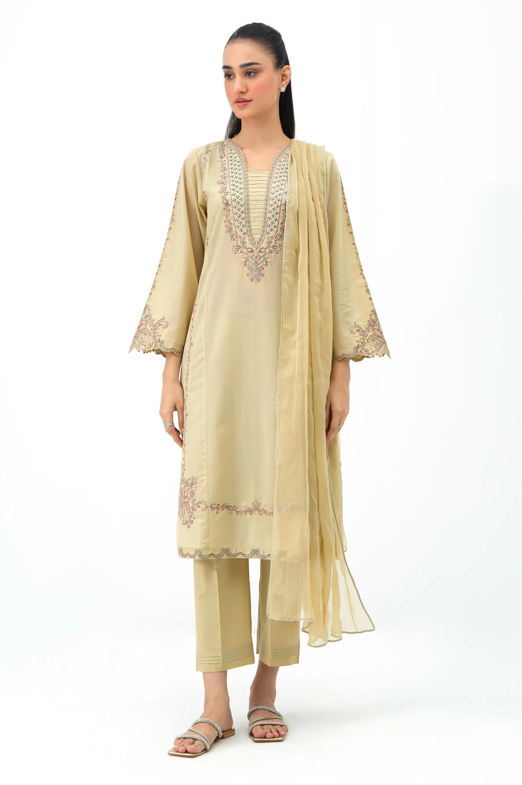 CAMBRIC STITCHED DUPATTA (FACTORY E-OUTLET) - Image 3