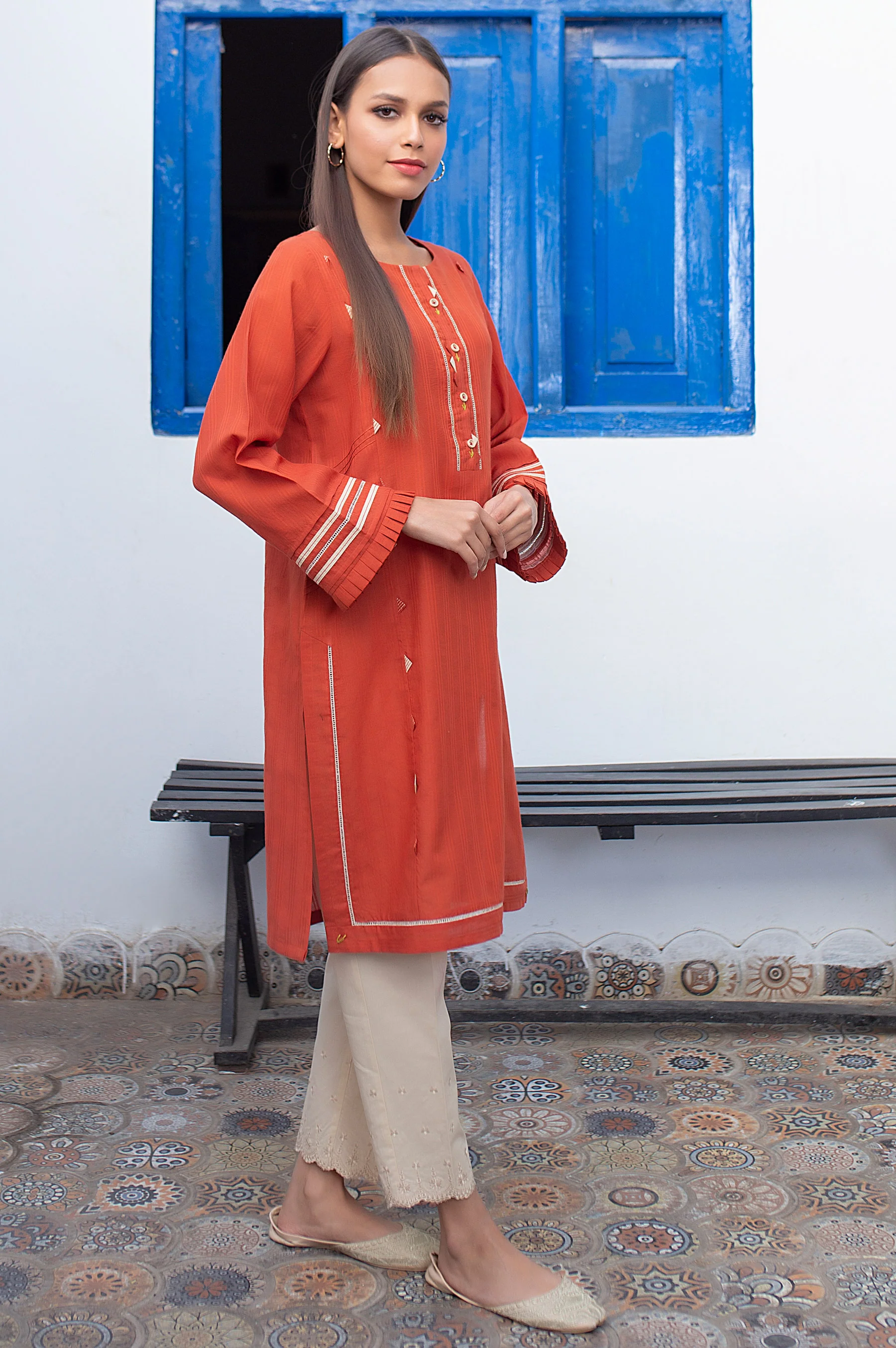 Stitched 1 Piece Dyed Doria Shirt - Image 3