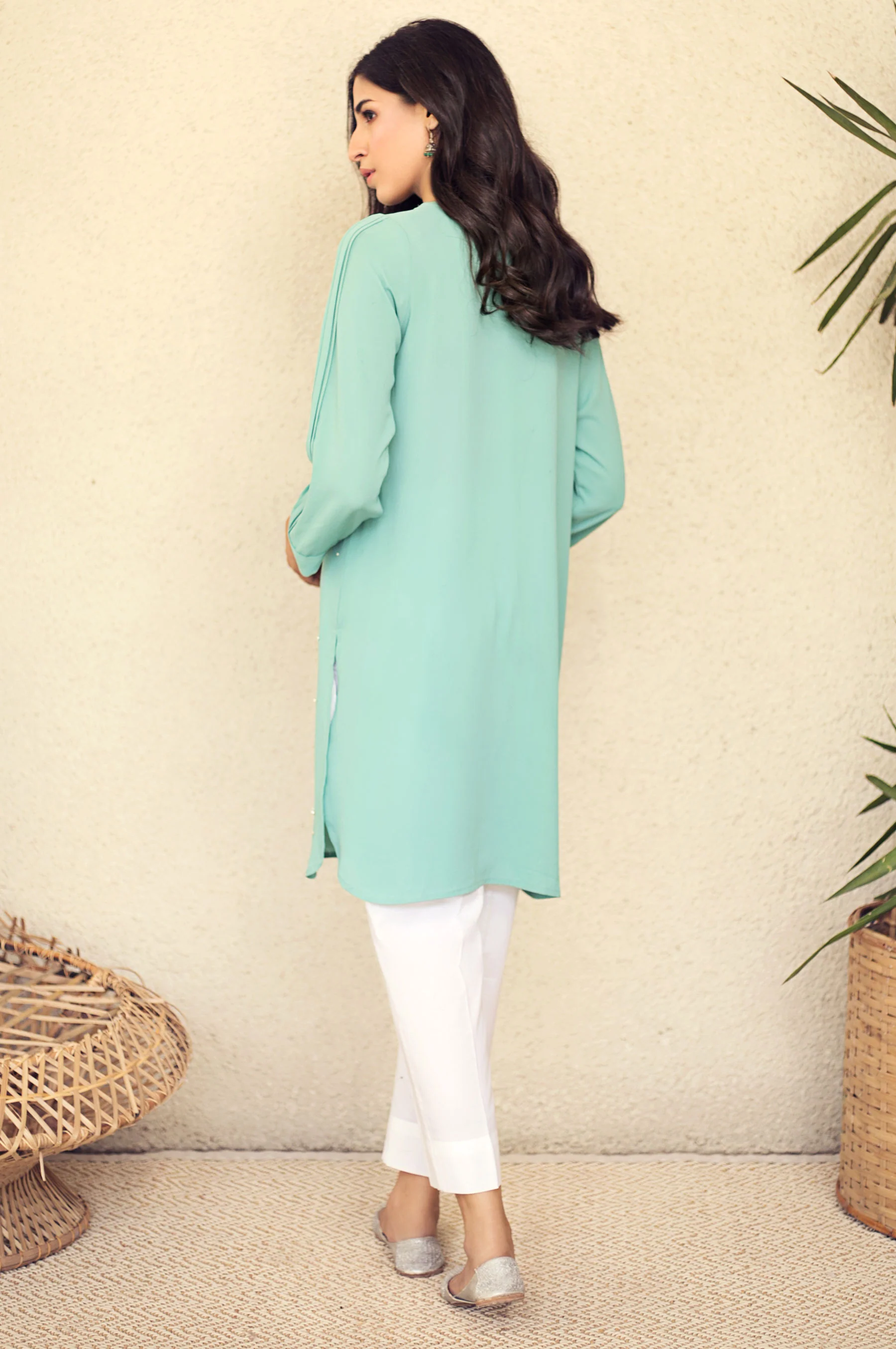 Stitched 1 Piece Embellished Shirt - Image 2