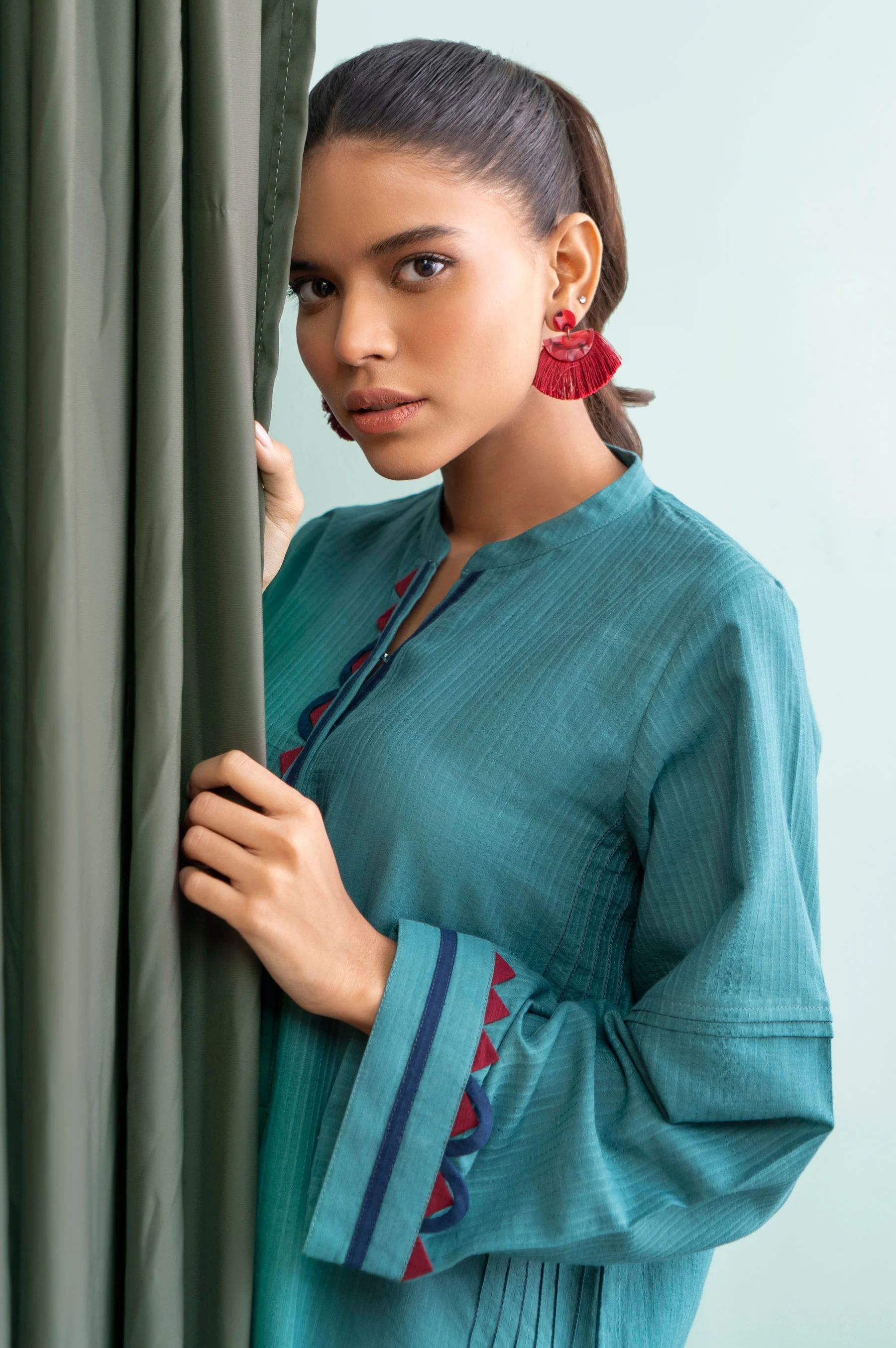 Stitched 1 Piece Embellished Doria Shirt - Image 5