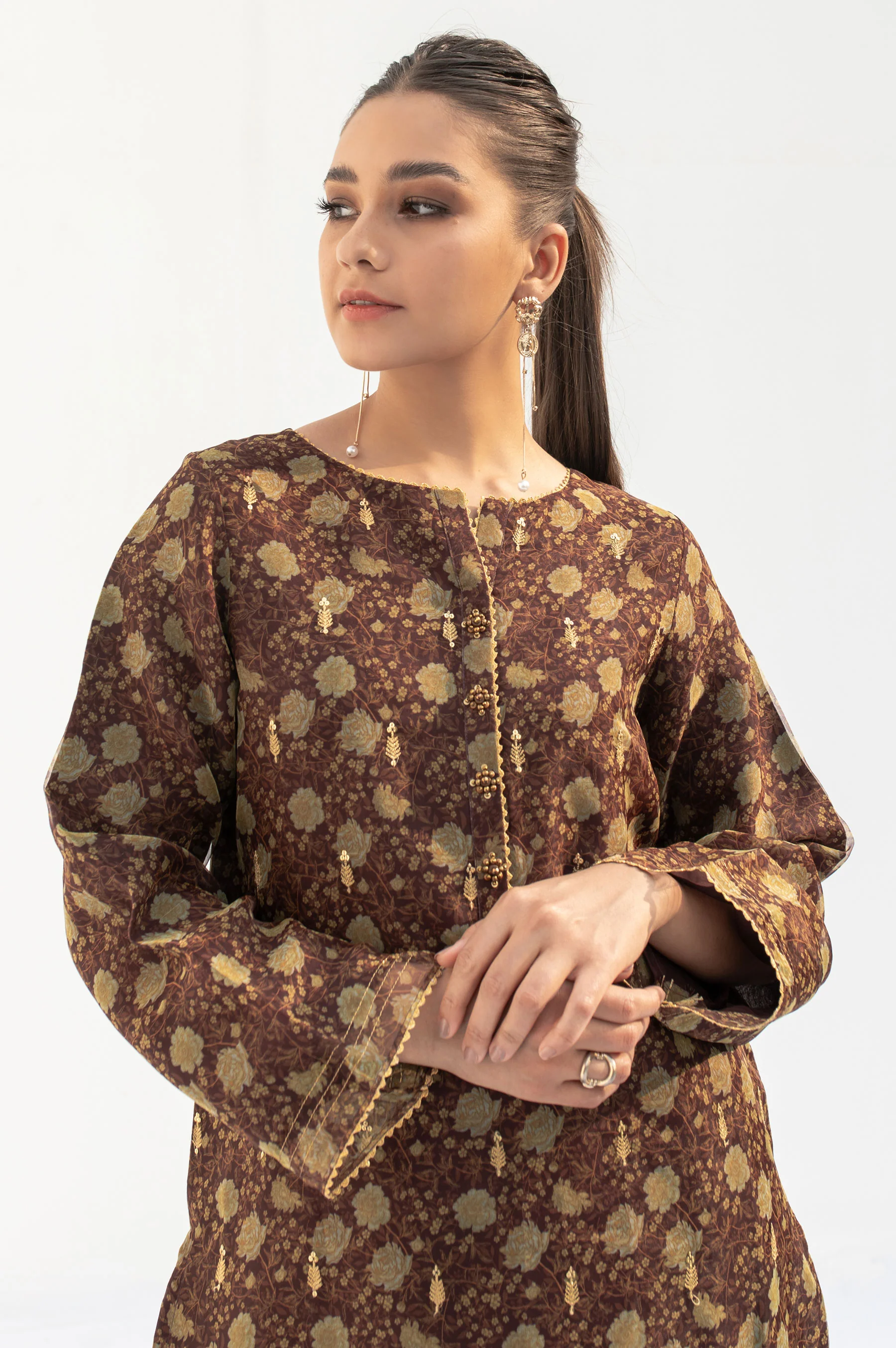 Stitched 1 Piece Digital Print + Embroidered Shirt - Image 4