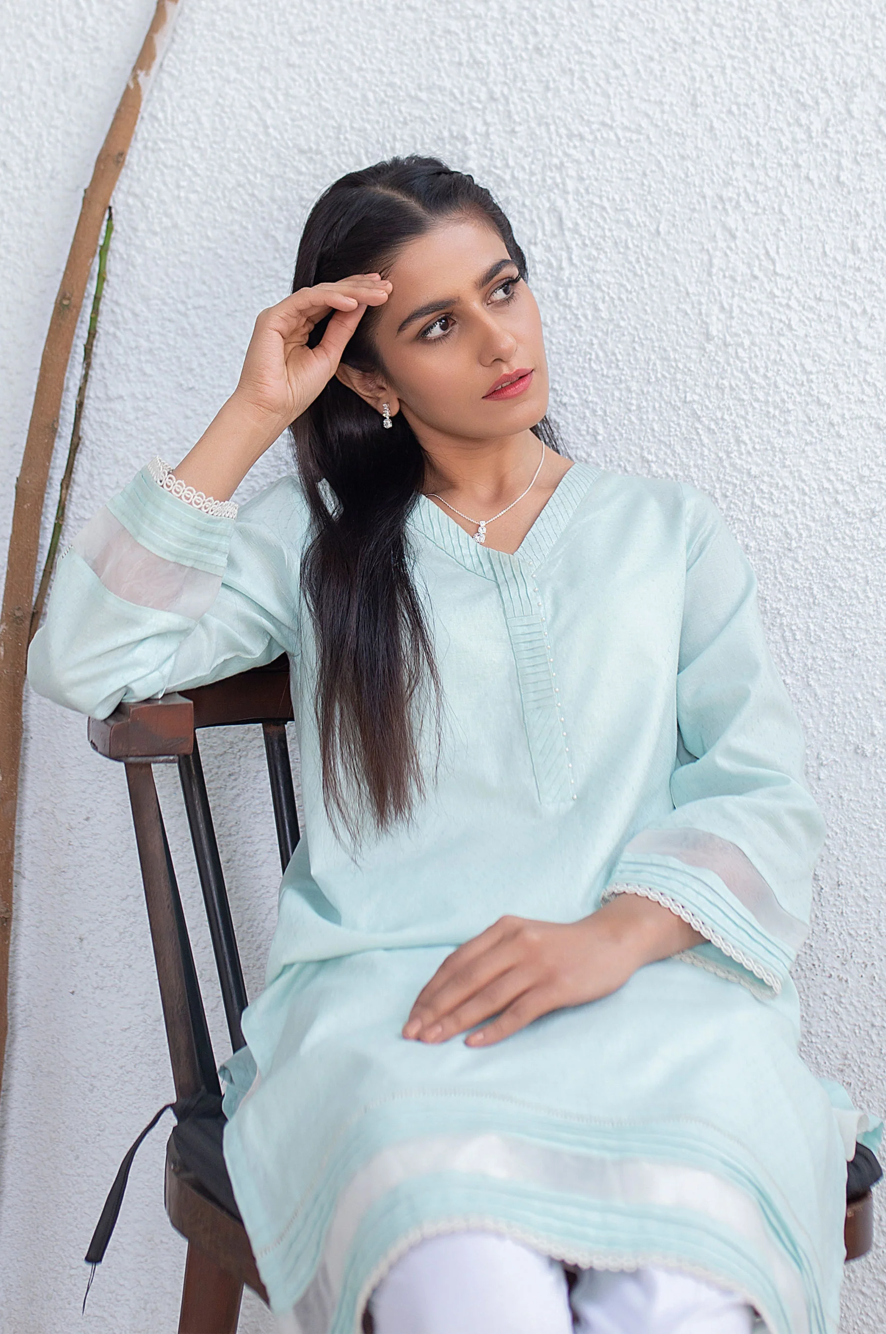 Stitched 1 Piece Embellished Jacquard Shirt - Image 3