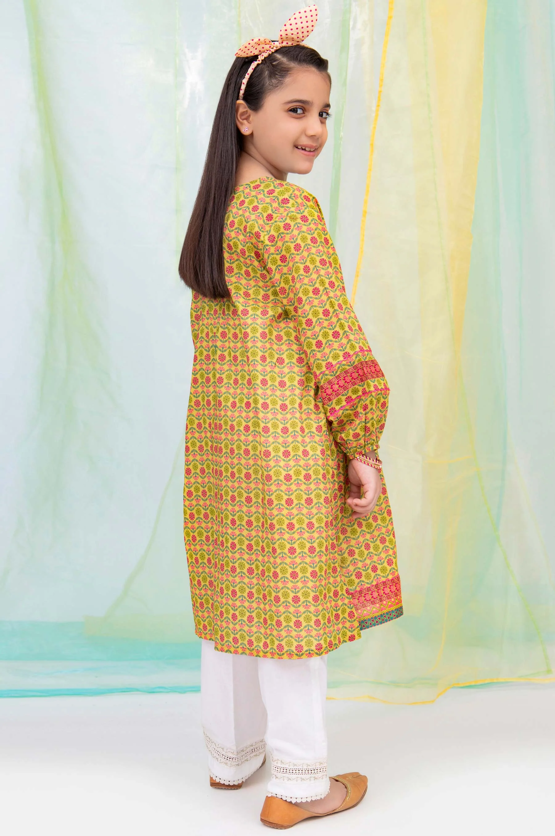 Stitched 1 Piece Embellished Shirt - Cambric - Image 3