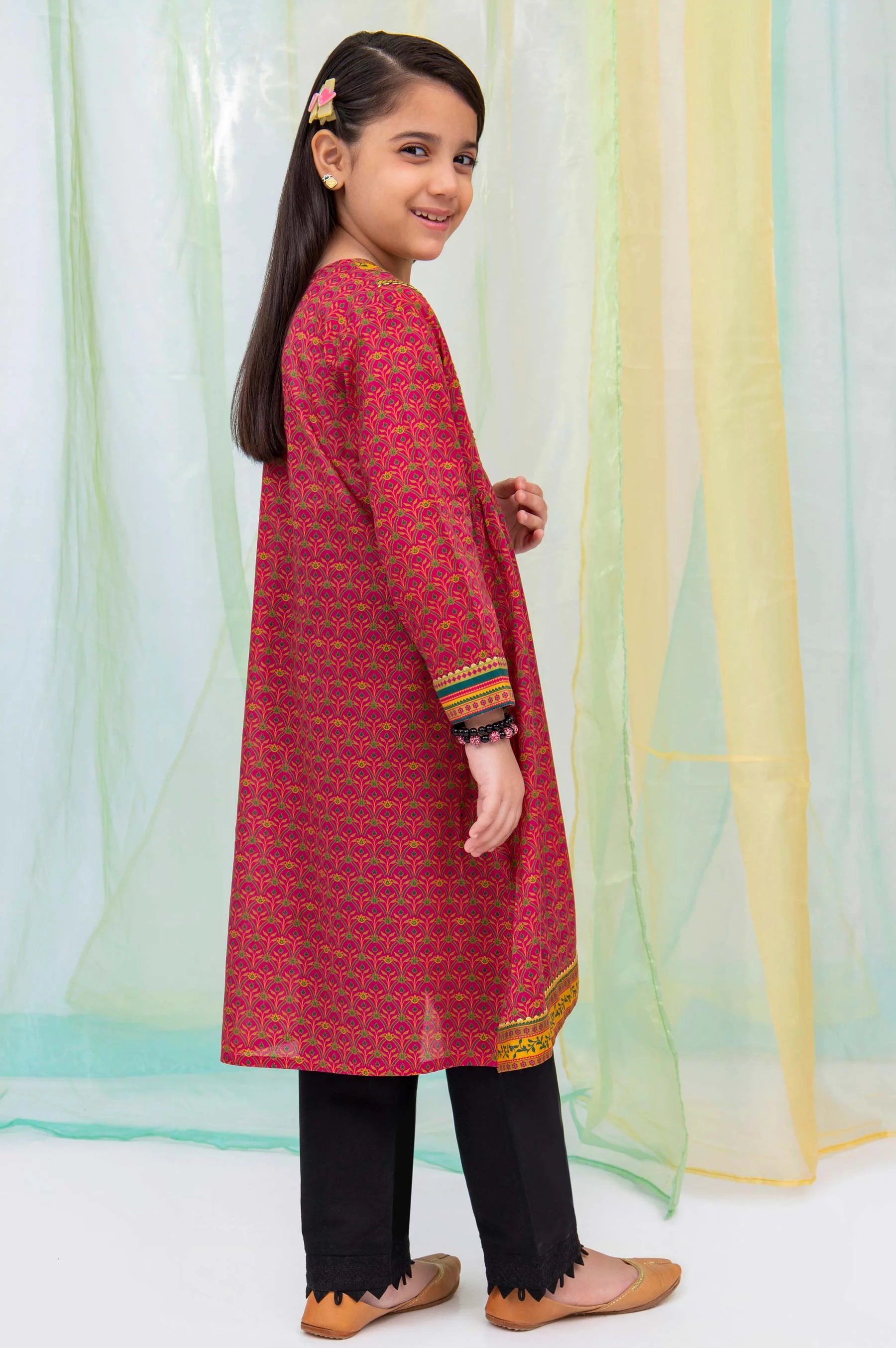 Stitched 1 Piece Embellished Shirt - Cambric - Image 3