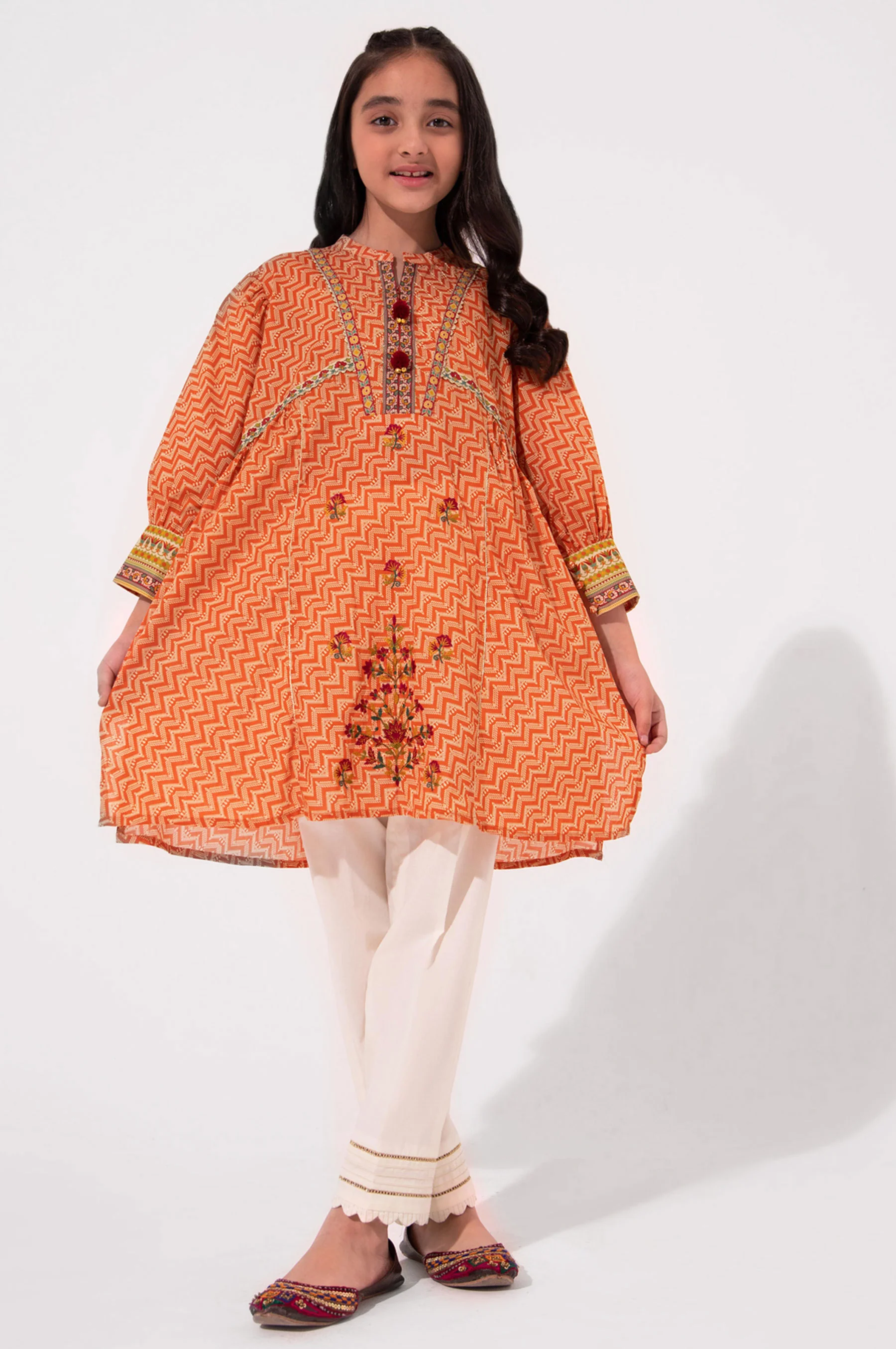 Stitched 1 Piece Embellished Lawn Shirt