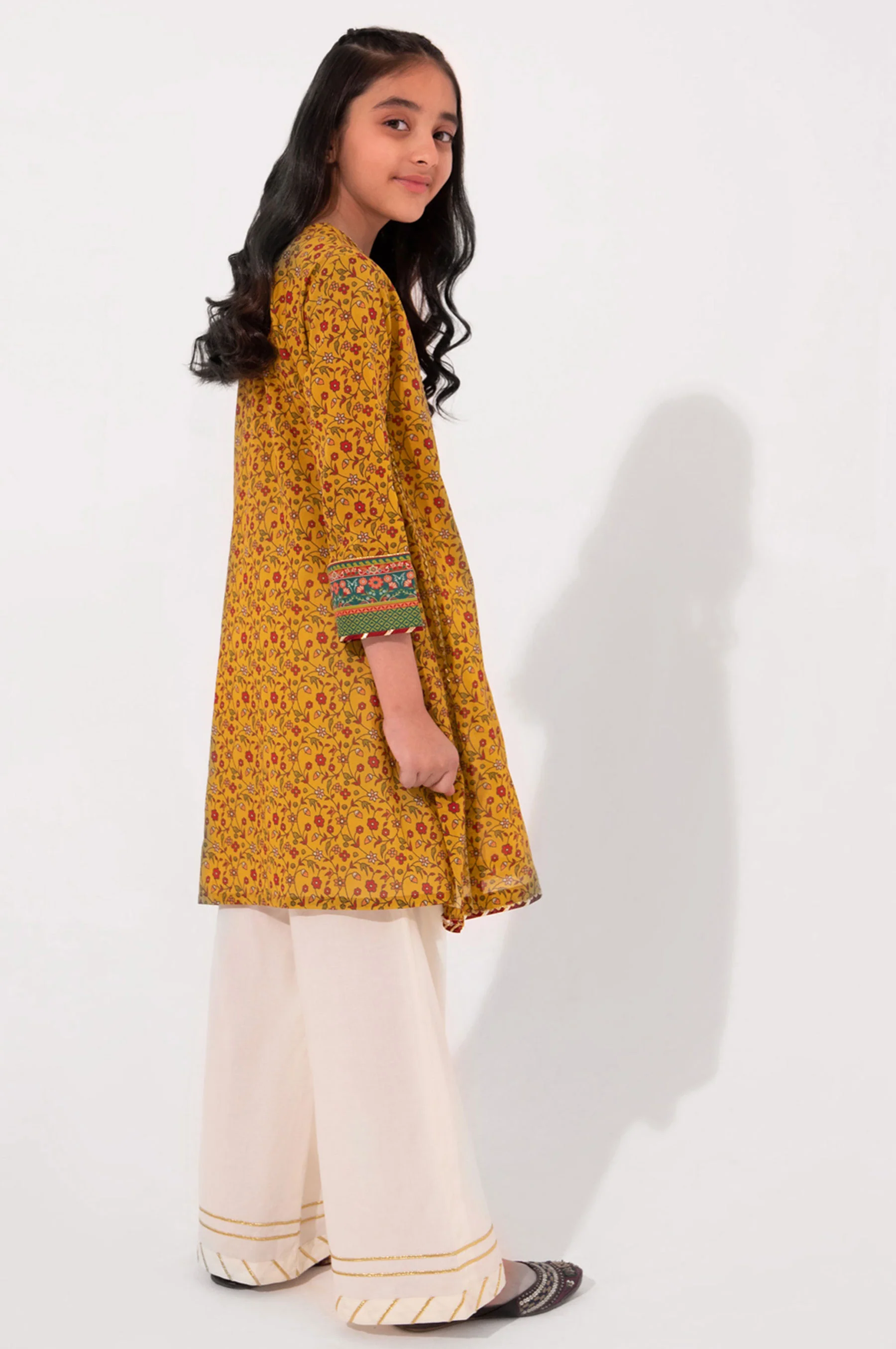 Stitched 1 Piece Printed Embellished Lawn Shirt - Image 2