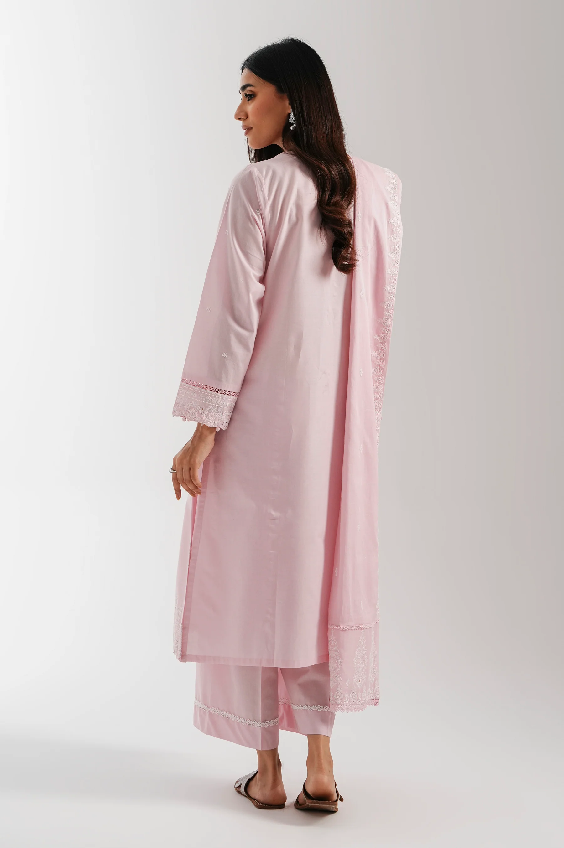 EMBROIDERED CHIKANKARI STITCHED BOTTOM (FACTORY E-OUTLET) - Image 3