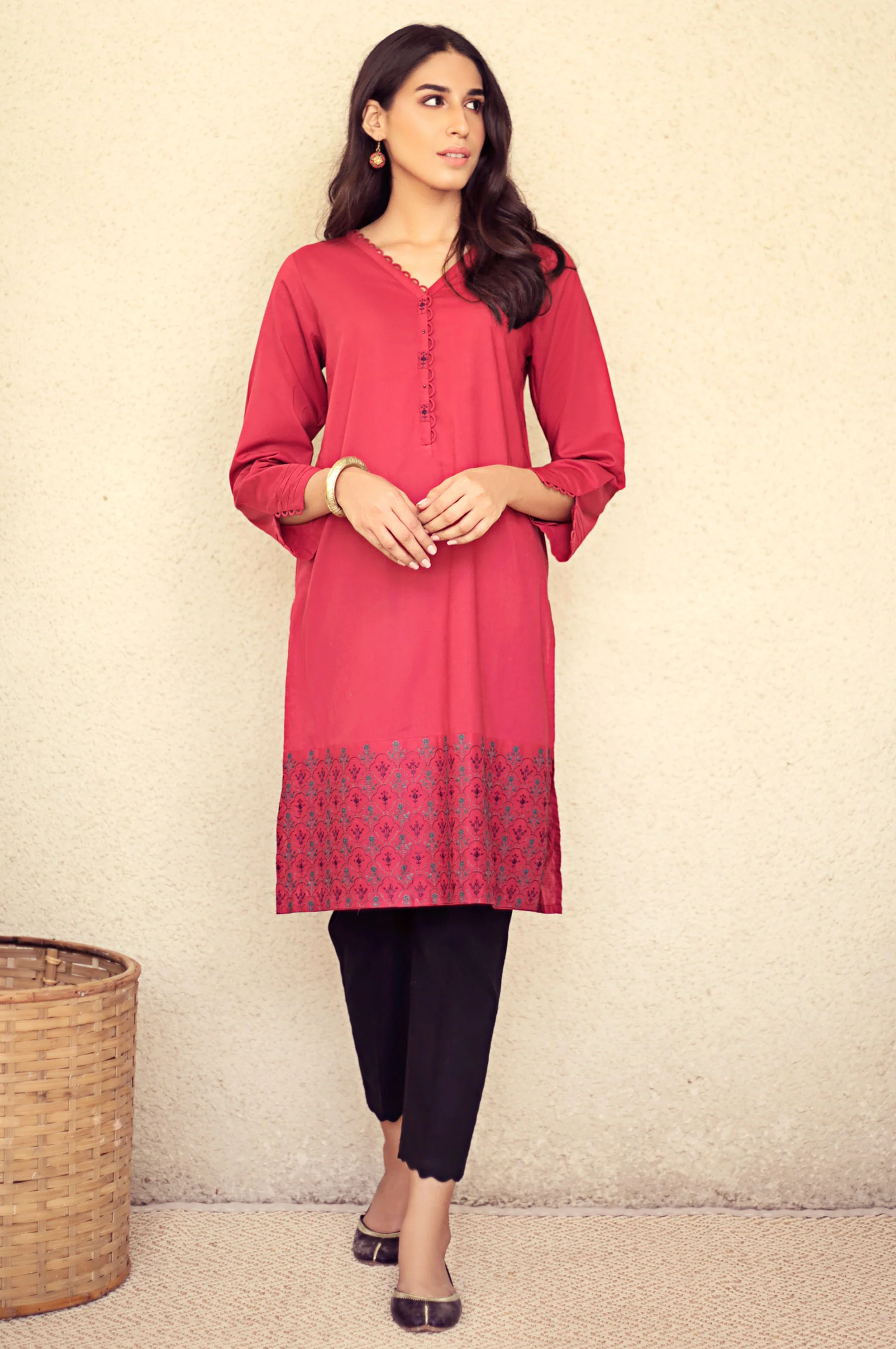 Stitched 1 Piece Embroidered Shirt