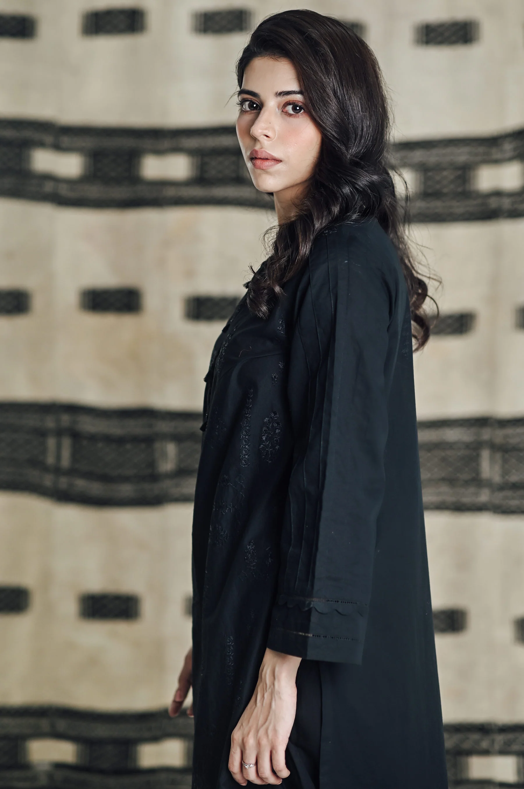 Stitched 1 Piece Embroidered Cambric Shirt - Image 5
