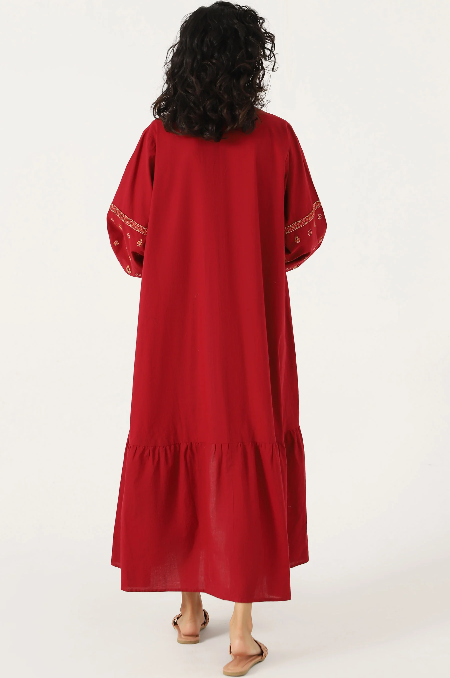 Stitched 1 Piece Embroidered Cambric Dress - Image 2