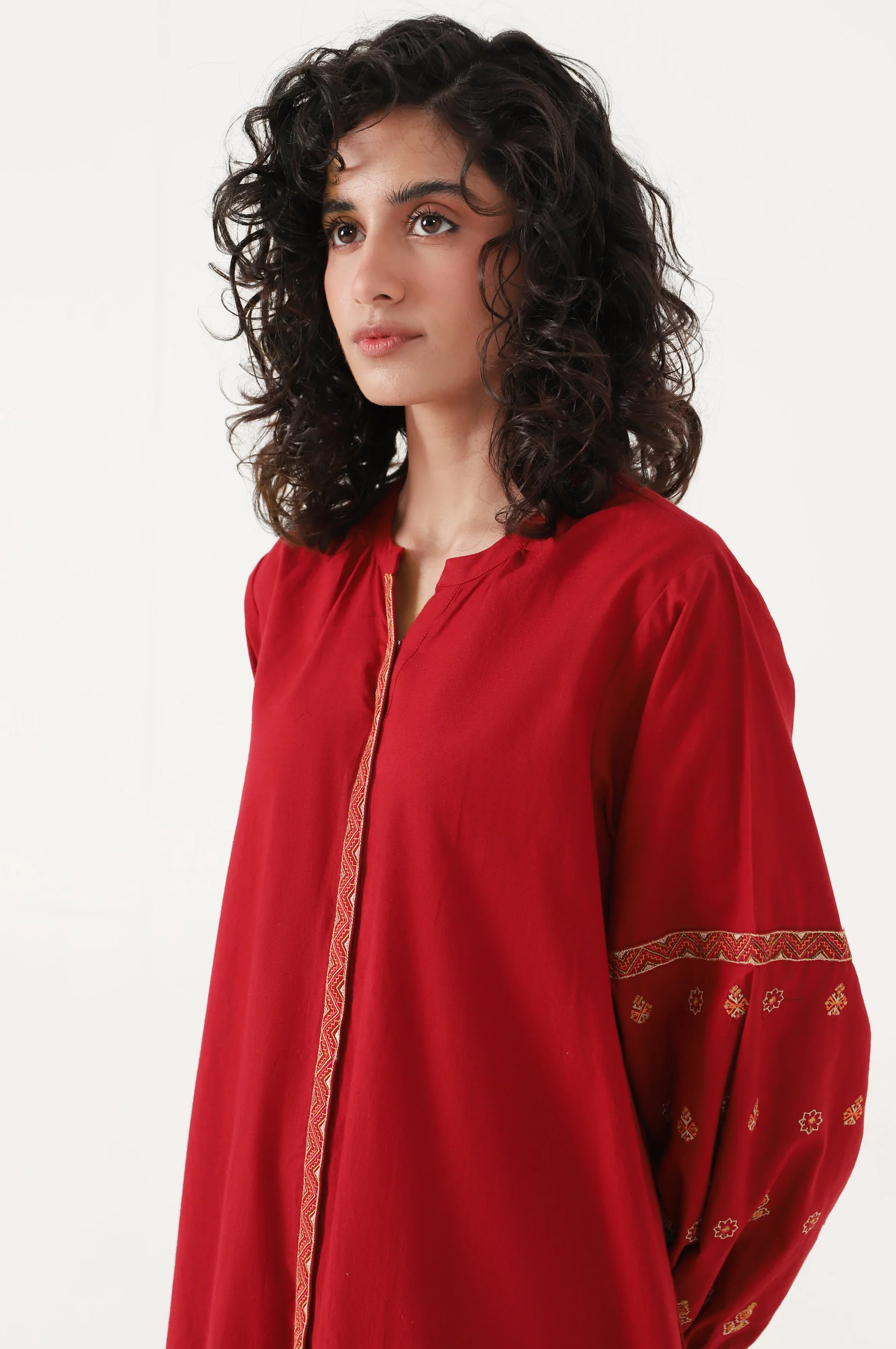 Stitched 1 Piece Embroidered Cambric Dress - Image 3