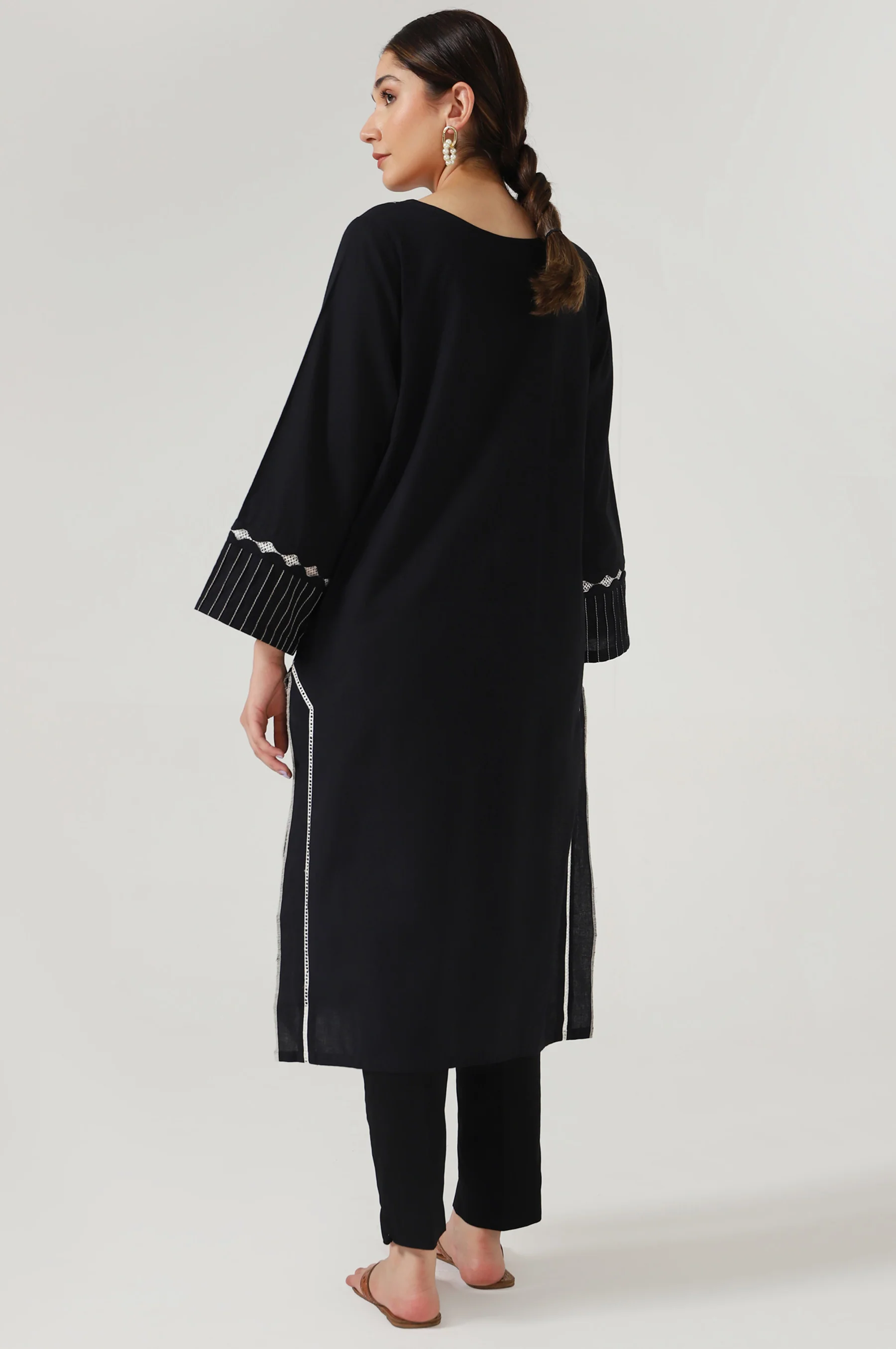 Stitched 1 Piece Stylized Cambric Shirt - Image 3