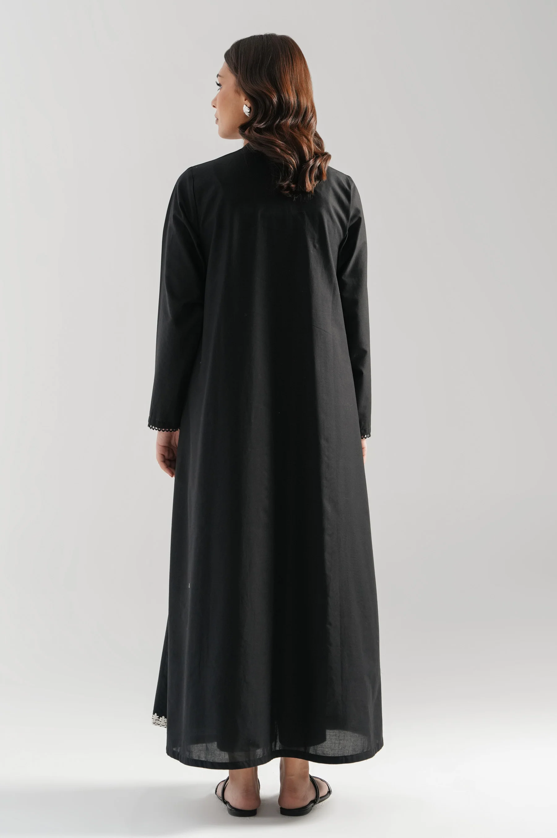 STITCHED EMBROIDERED CAMBRIC DRESS - Image 5